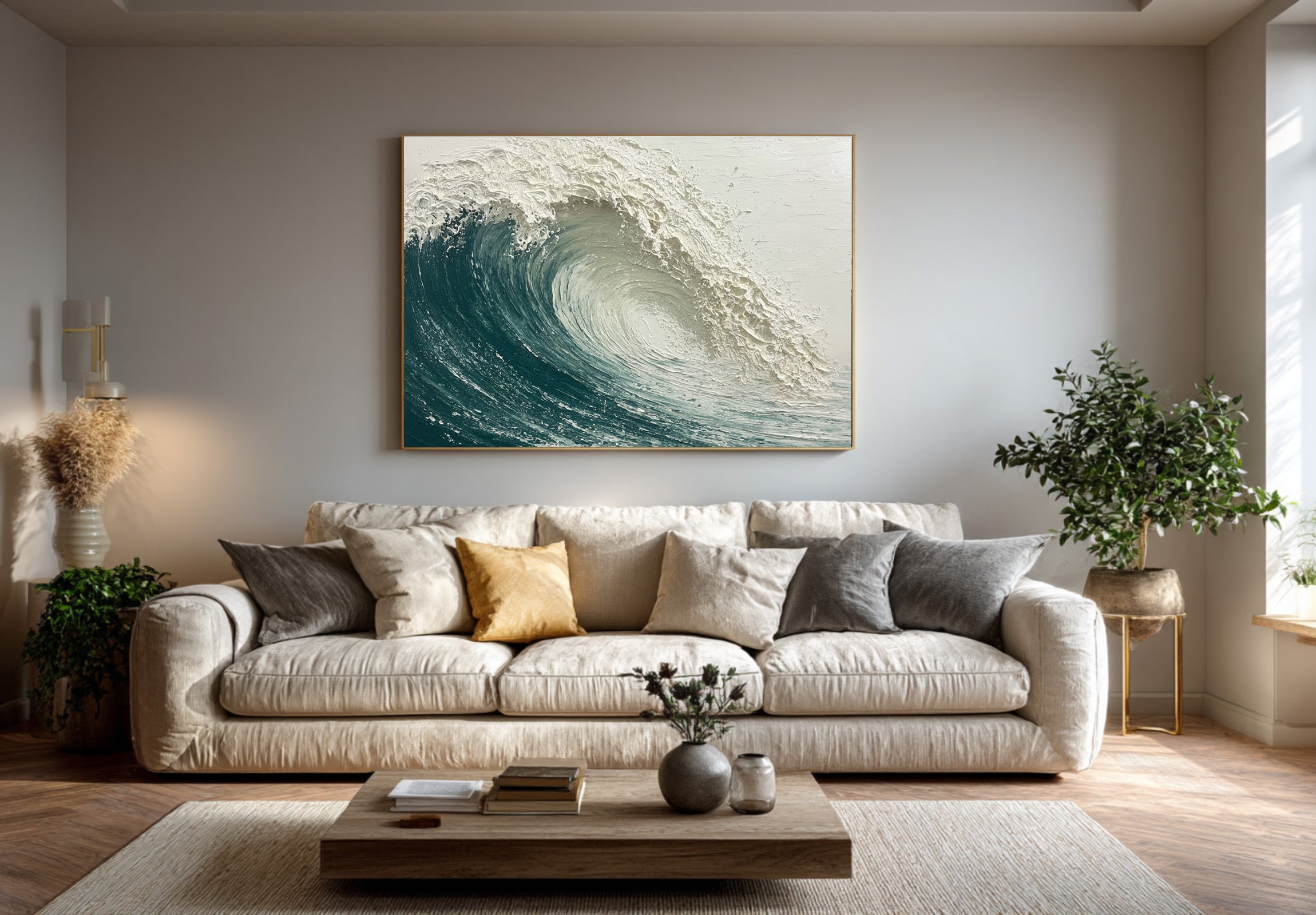 Textured Ocean Art - Contemporary Marine Scene #AG 063
