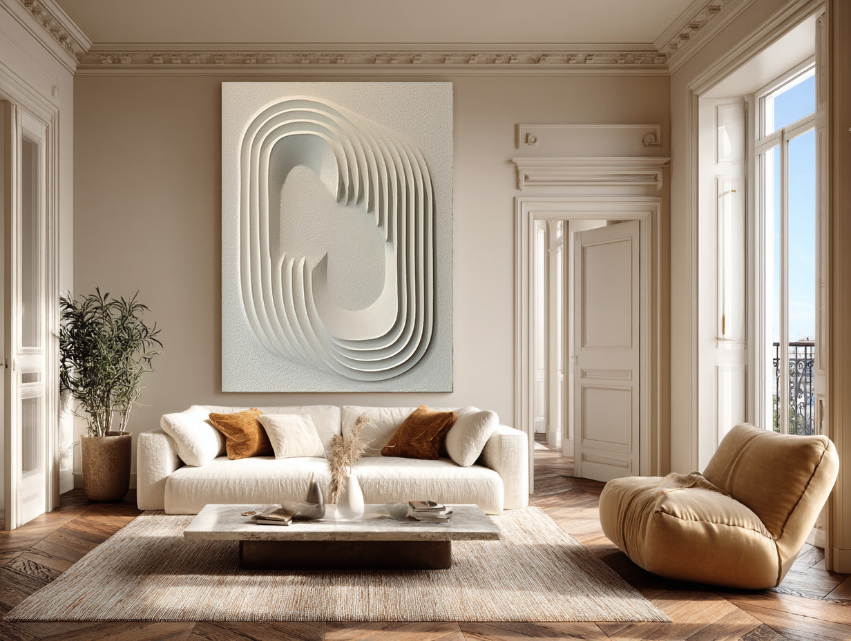 3D Textured Geometric Art Minimalist Wall Decor #AG 087