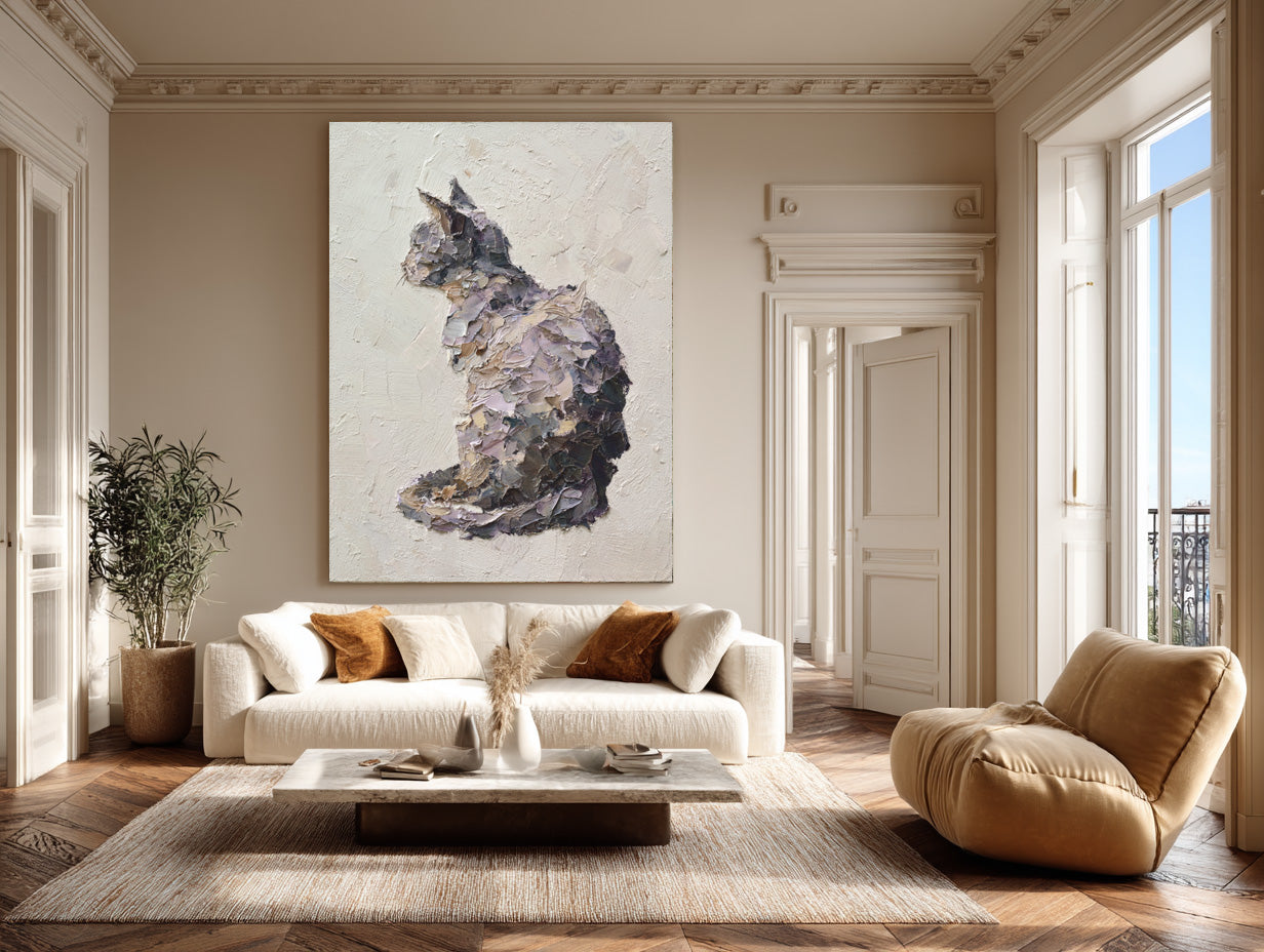 Textured Abstract Pet Portrait - Modern Home Decor #AG 054