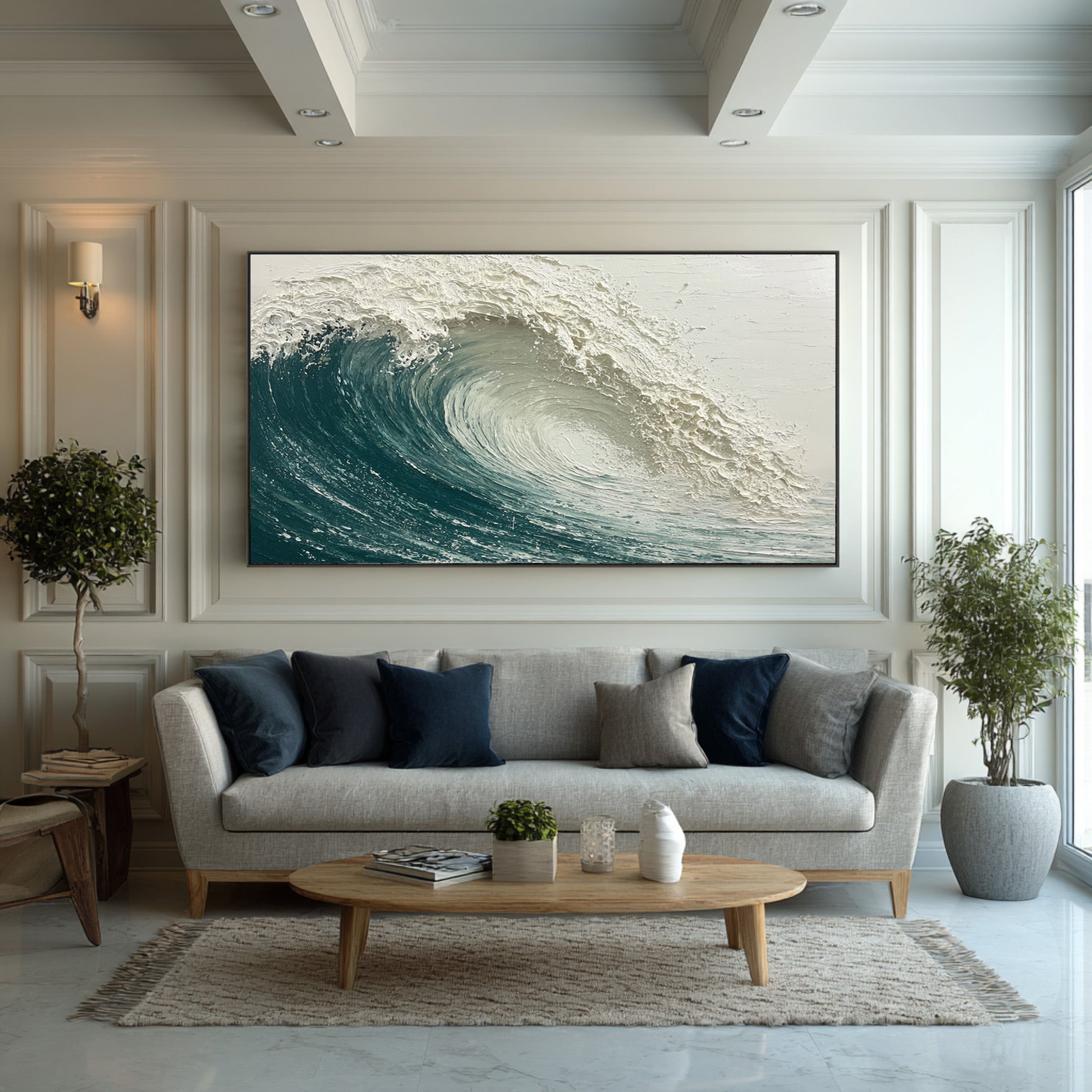 Textured Ocean Art - Contemporary Marine Scene #AG 063
