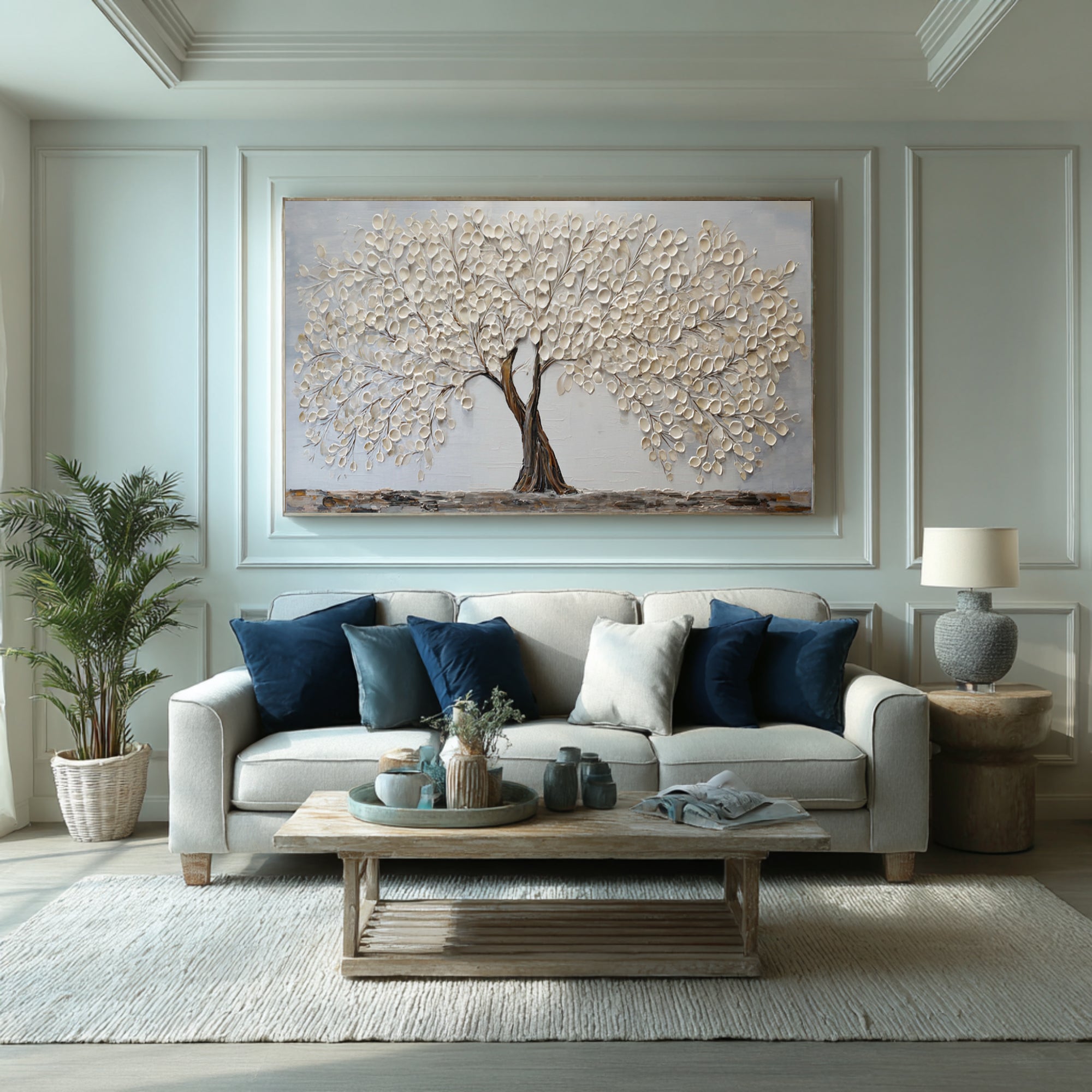 Large Abstract Tree Painting Elegant Home Interiors #AG 091