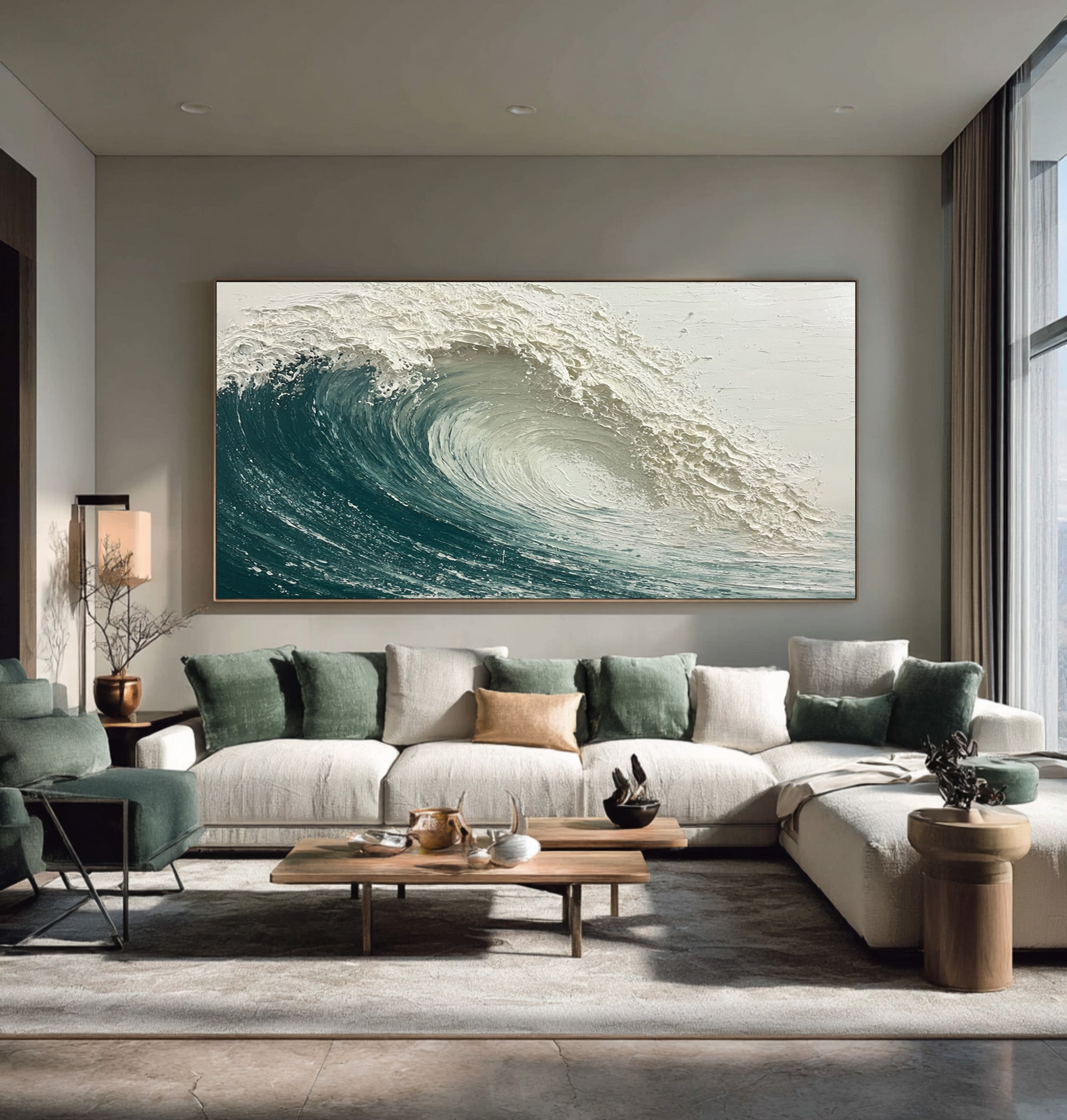 Textured Ocean Art - Contemporary Marine Scene #AG 063