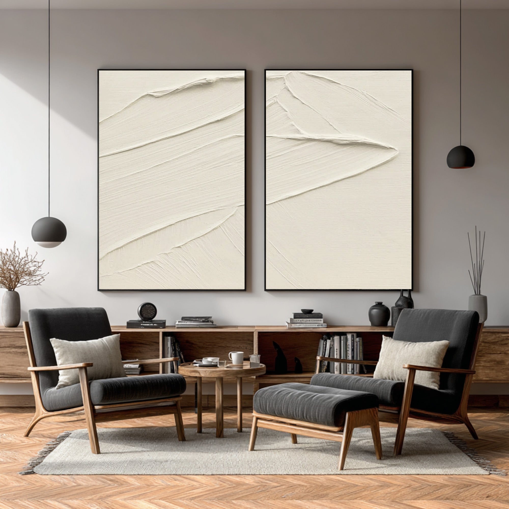 Modern Minimalist Textured Plaster Art #AG 077