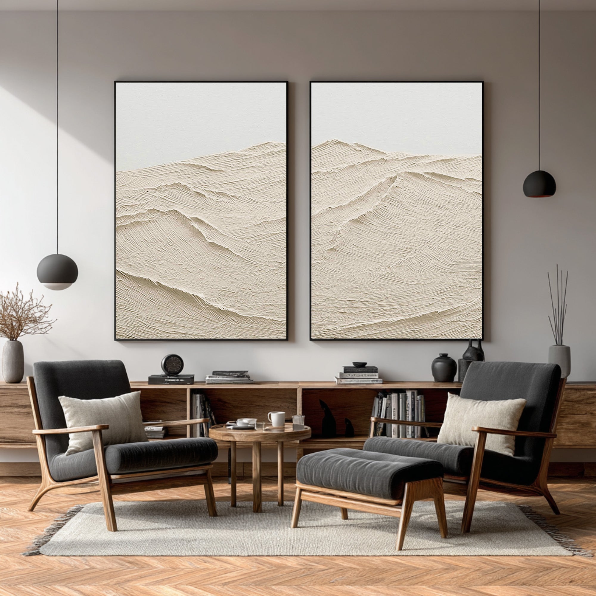 Large Scale Textured Abstract Wall Decor #AG 075