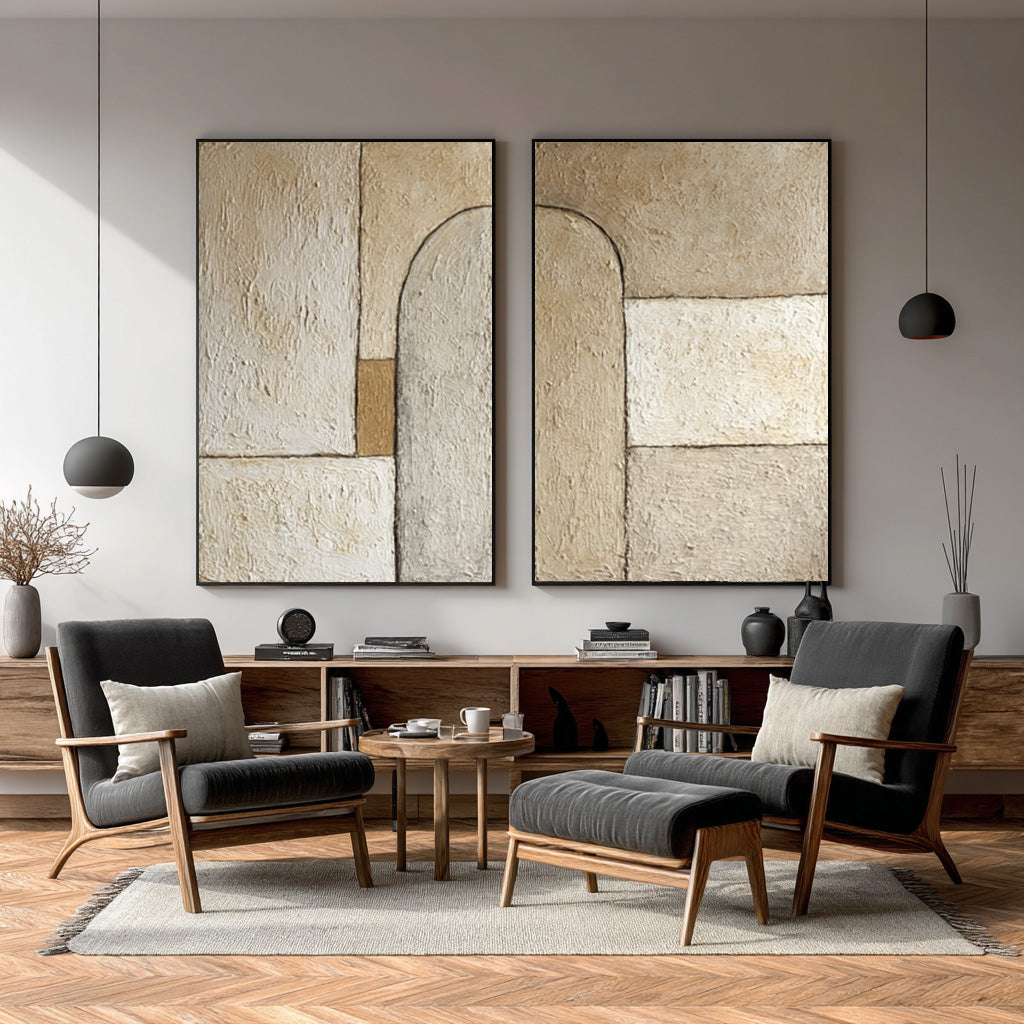 Contemporary Geometric Textured Wall Decor #AG 023