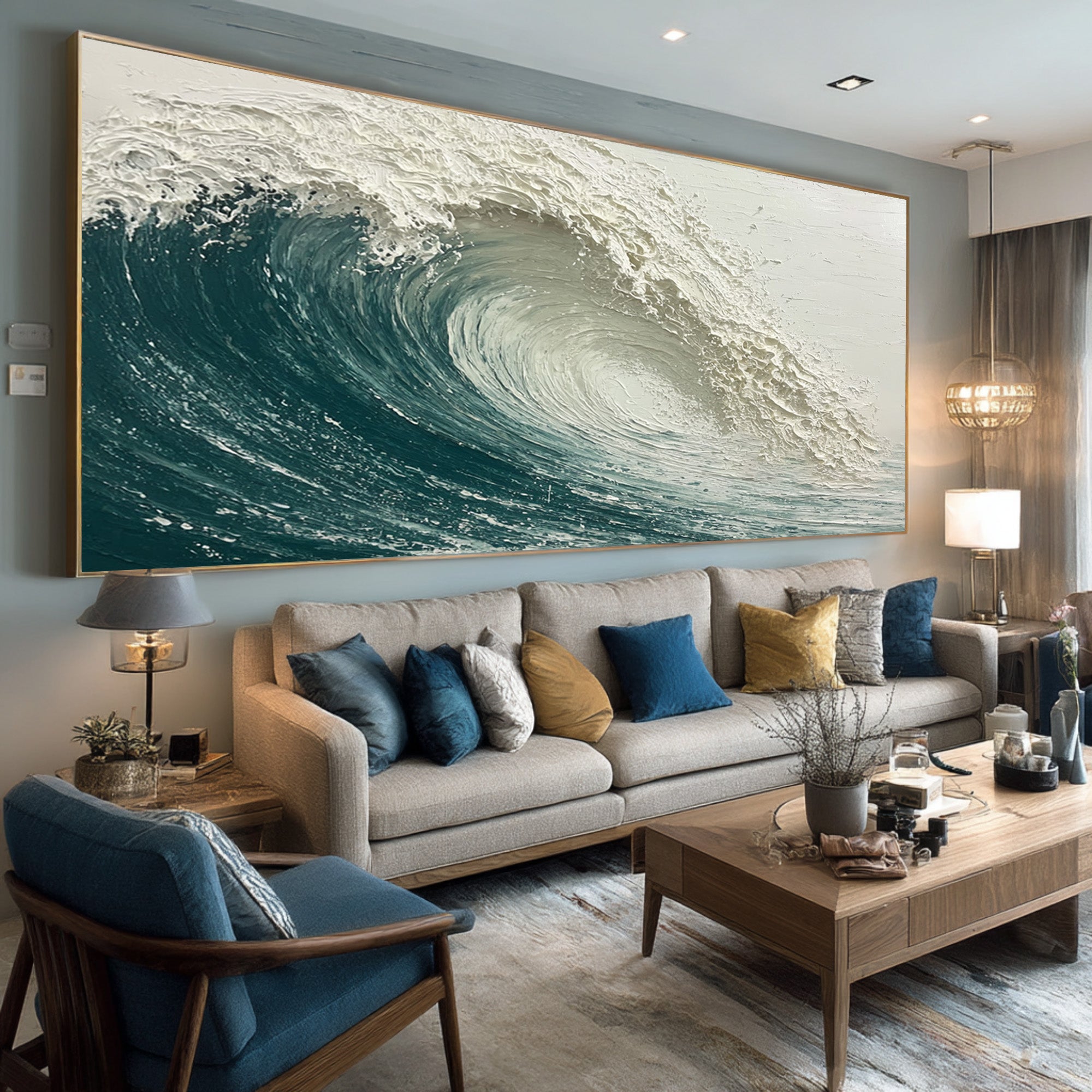 Textured Ocean Art - Contemporary Marine Scene #AG 063