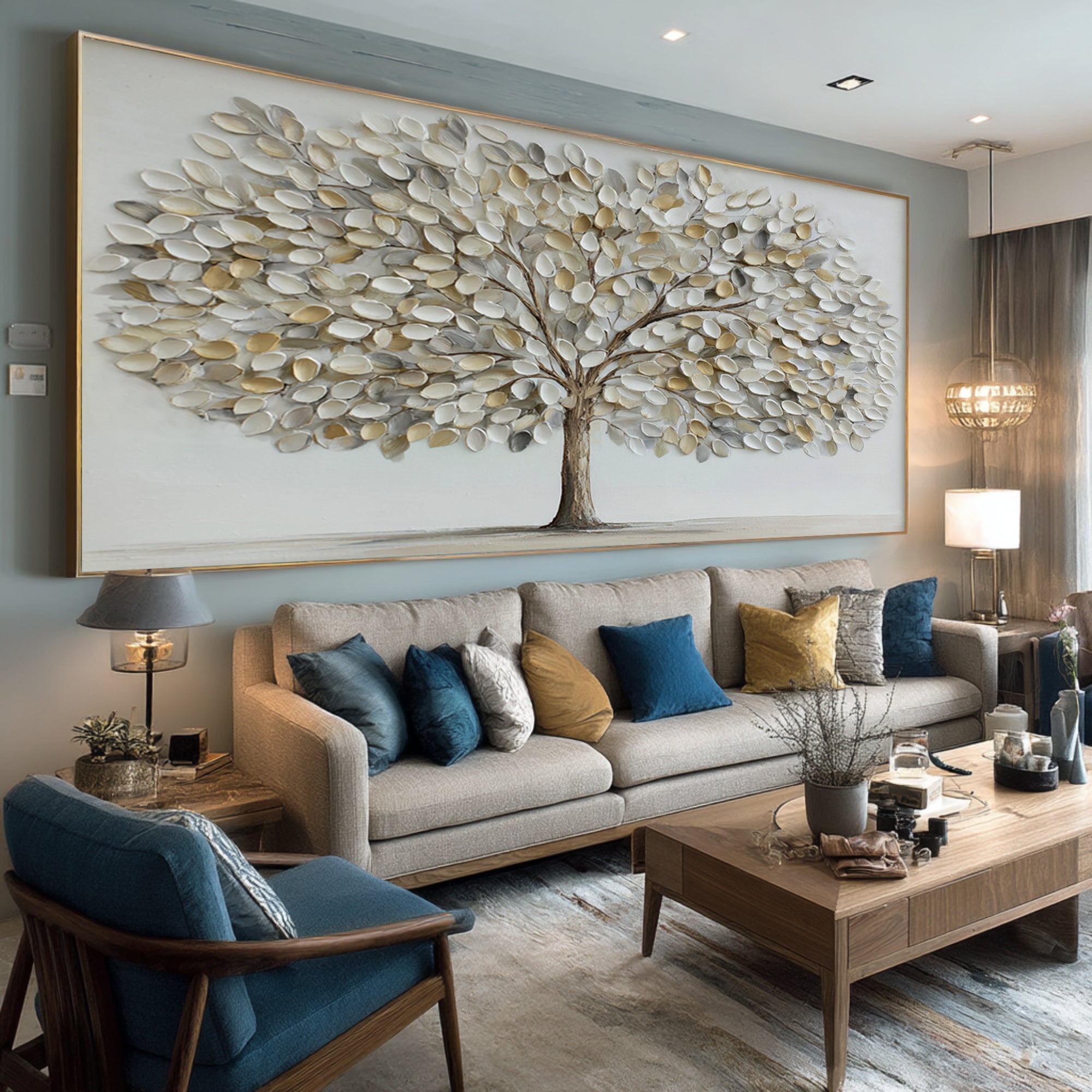 Serene Tree of Life Decor - Textured Neutral Palette #AG 065