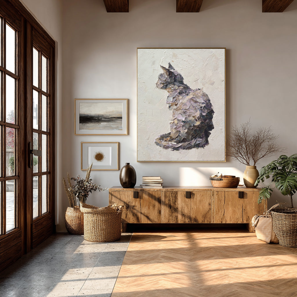 Textured Abstract Pet Portrait - Modern Home Decor #AG 054