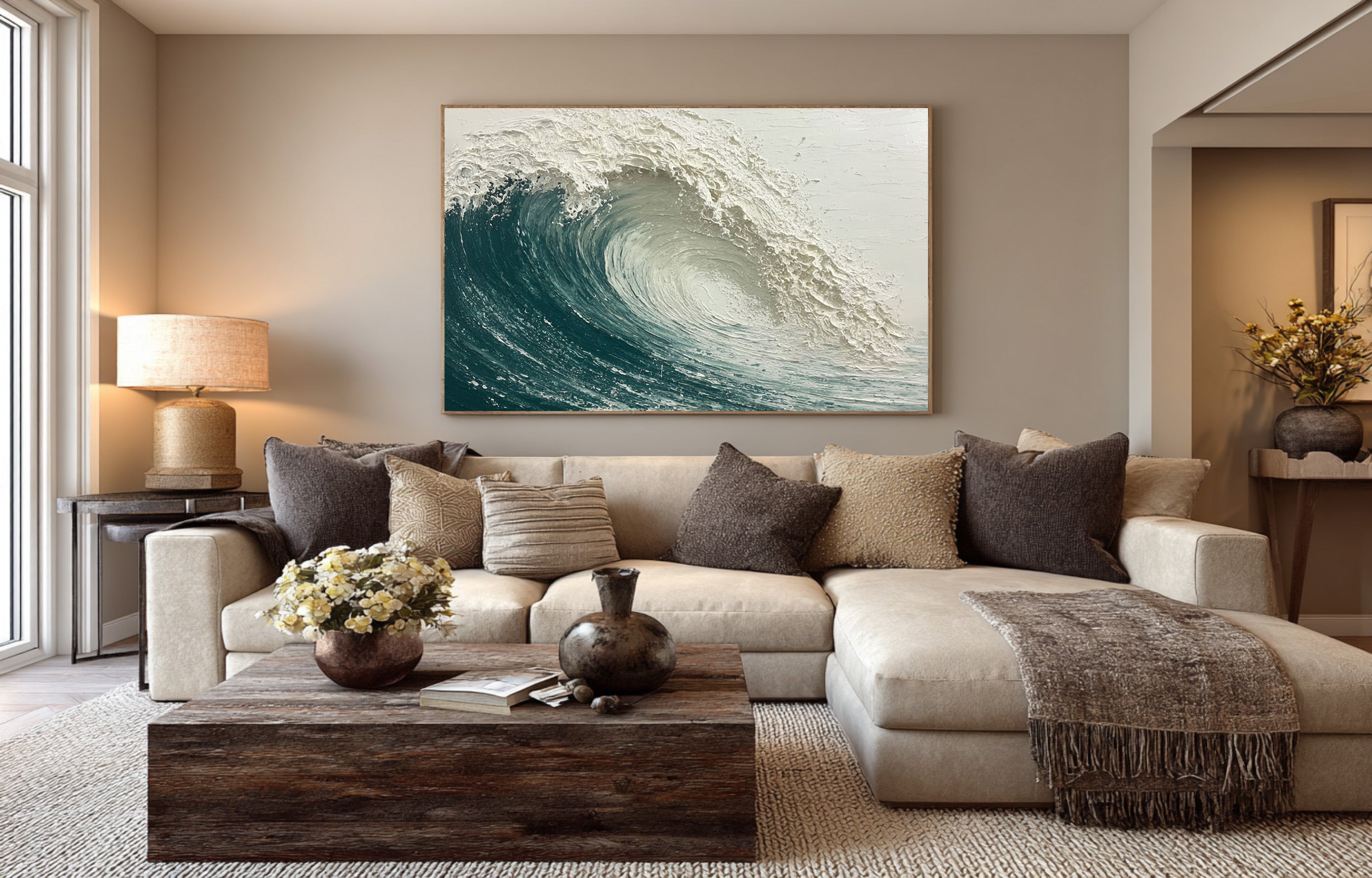 Textured Ocean Art - Contemporary Marine Scene #AG 063