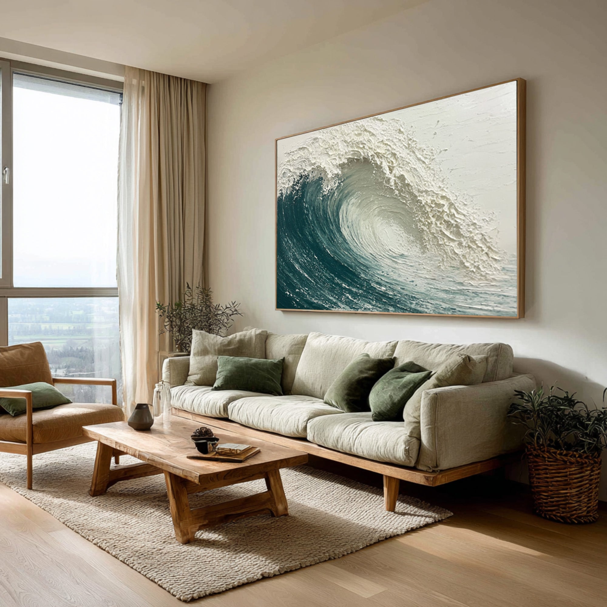 Textured Ocean Art - Contemporary Marine Scene #AG 063