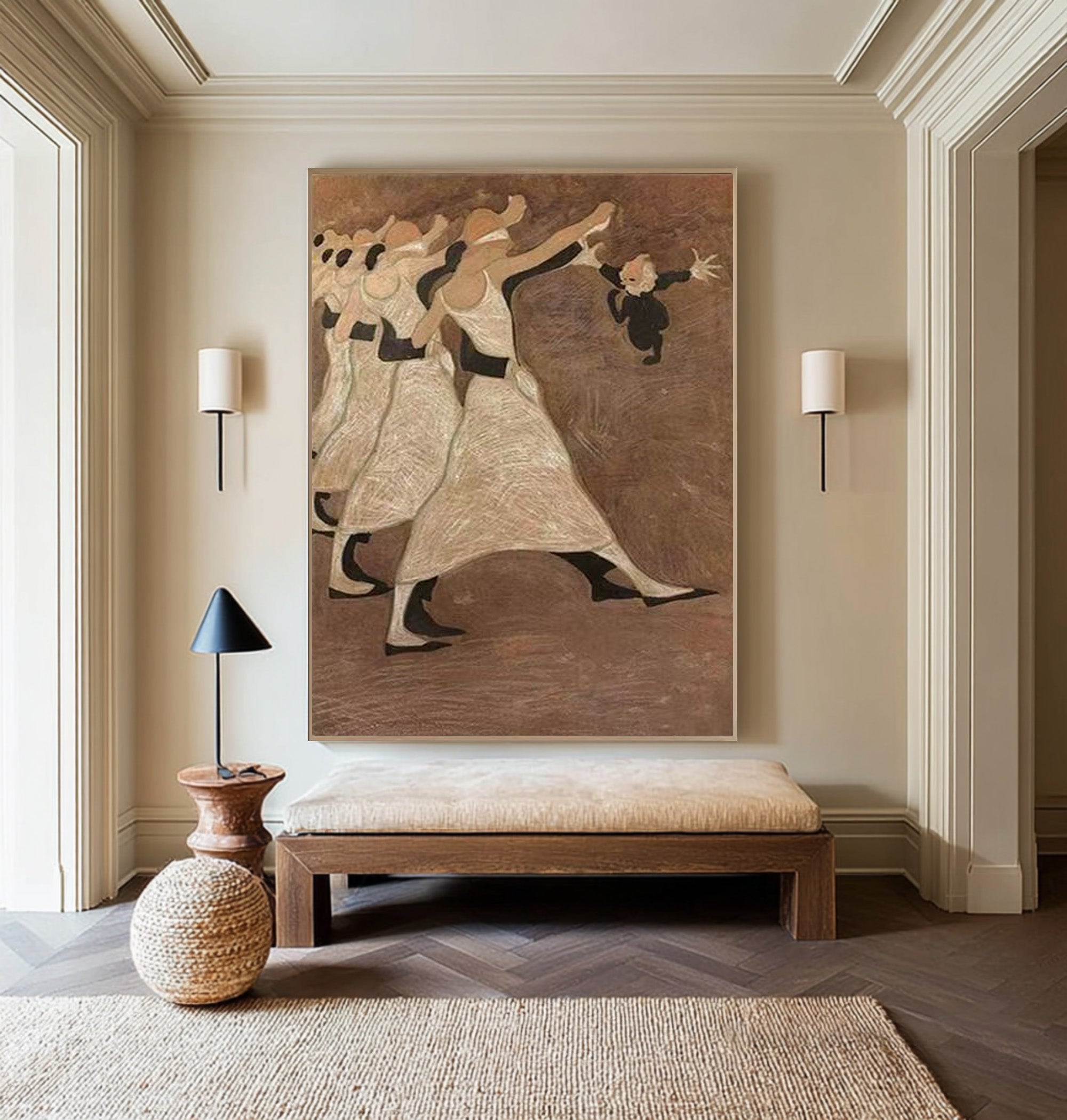 Figurative Art with Movement Vintage Color Palette #AG 090