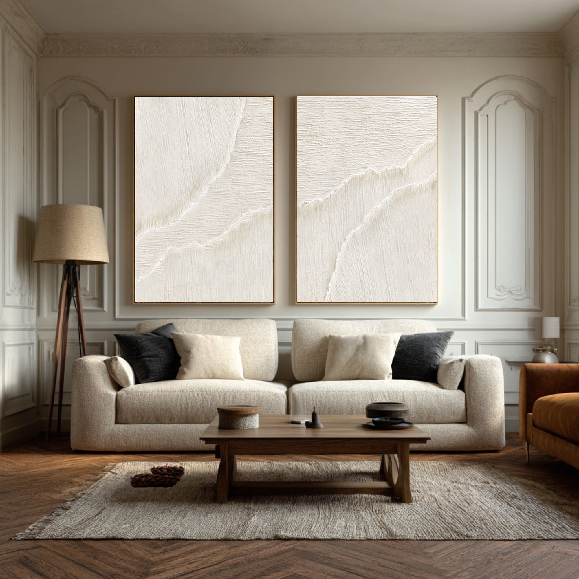 Textured Sand Ripple Canvas Set - Serene Home Decor #AG 073