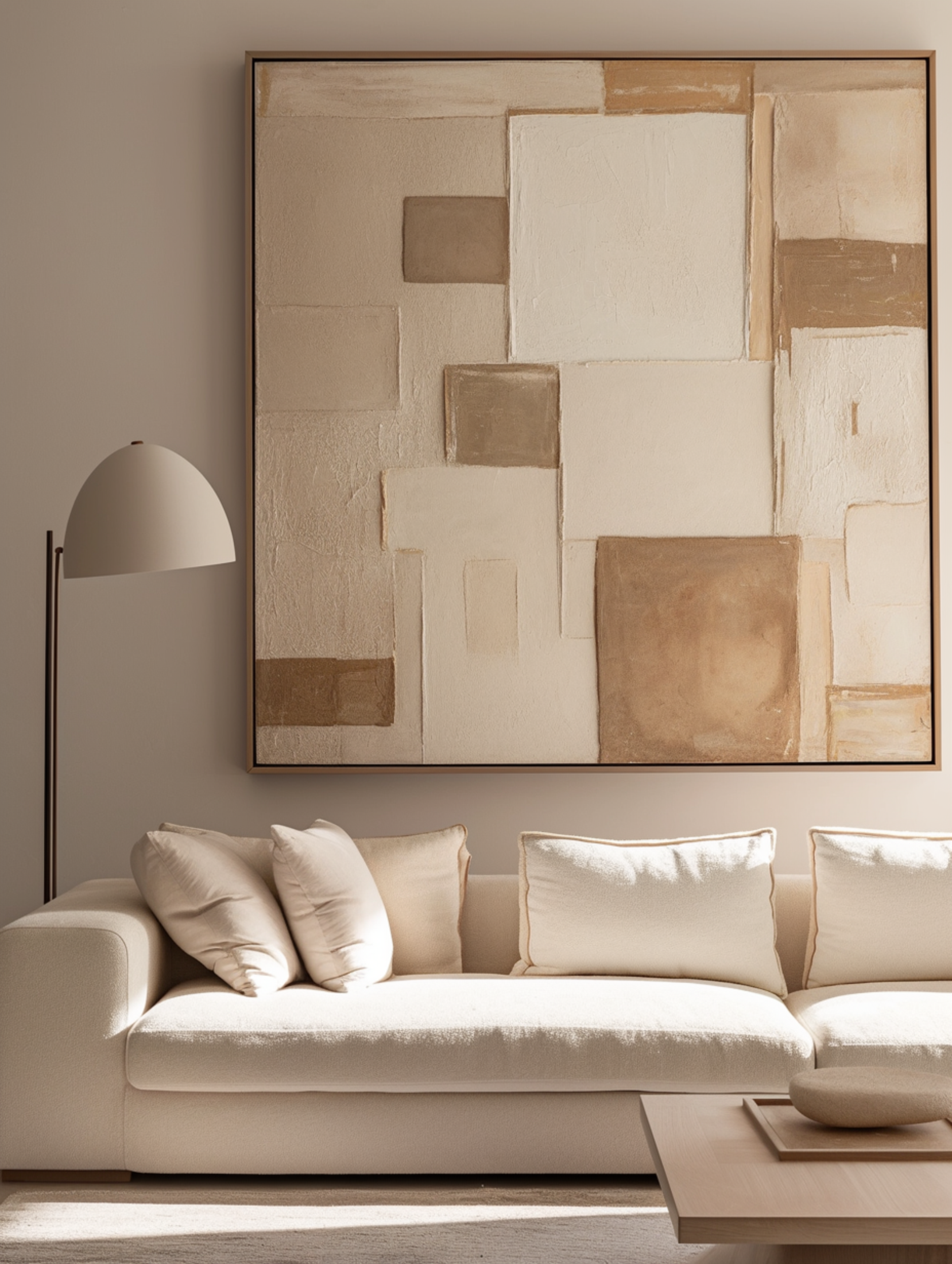 Layered Calm: Minimalist Neutral Art with Geometric Fields #MM568