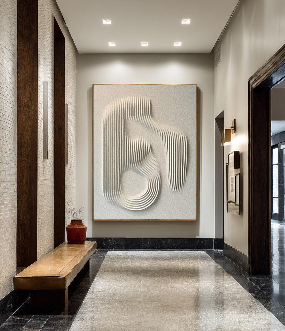Minimalist Earth Tone Wall Art | Rustic Textured Design #AG 080