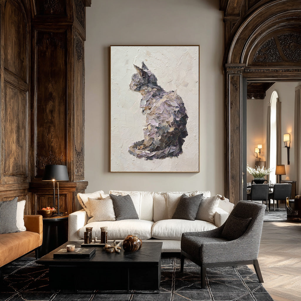 Textured Abstract Pet Portrait - Modern Home Decor #AG 054