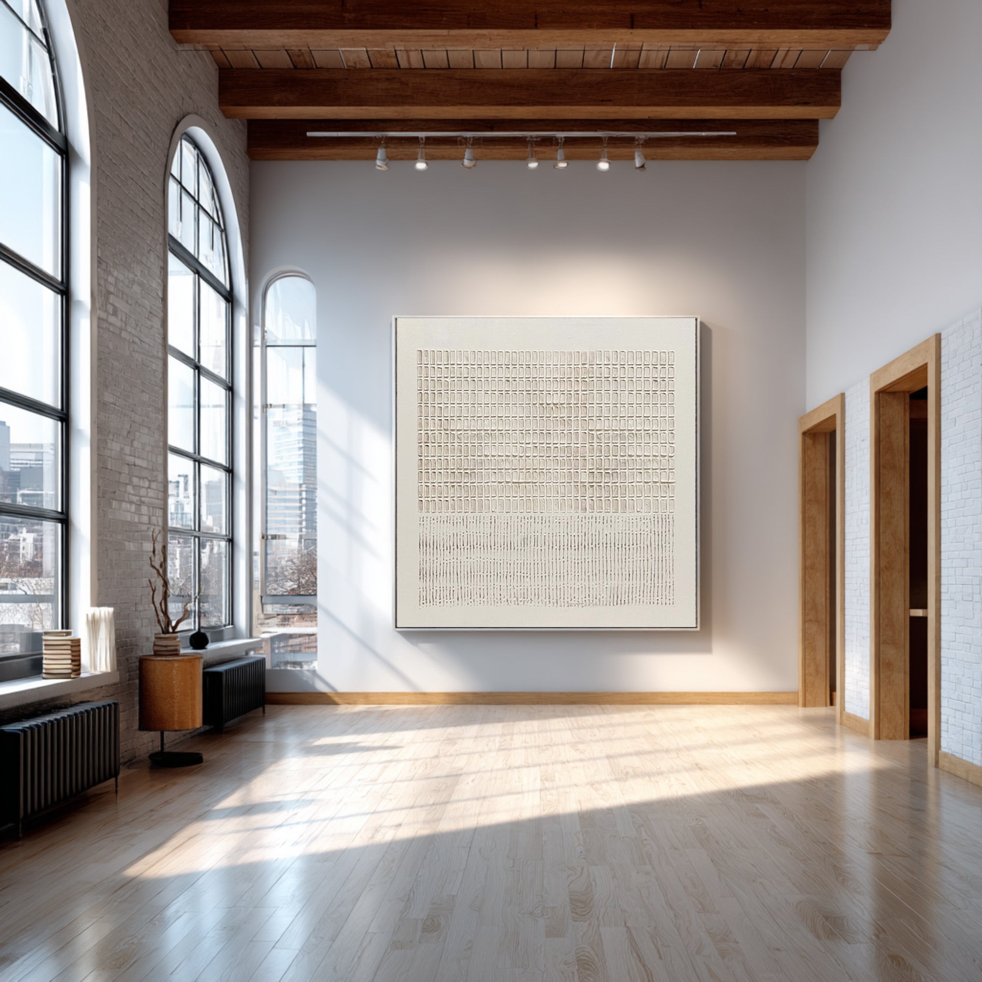 Soft Neutral Abstract Canvas Art for Modern Living Room | KelorrArt