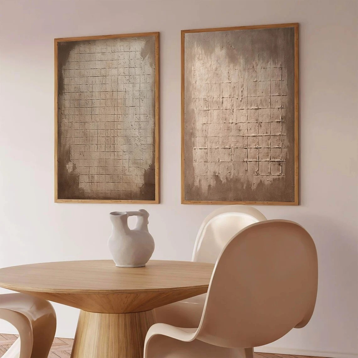 مجموعة ألوان شبكية بسيطة، ألوان دافئة من الأرض، مكونة من قطعتين #MM421