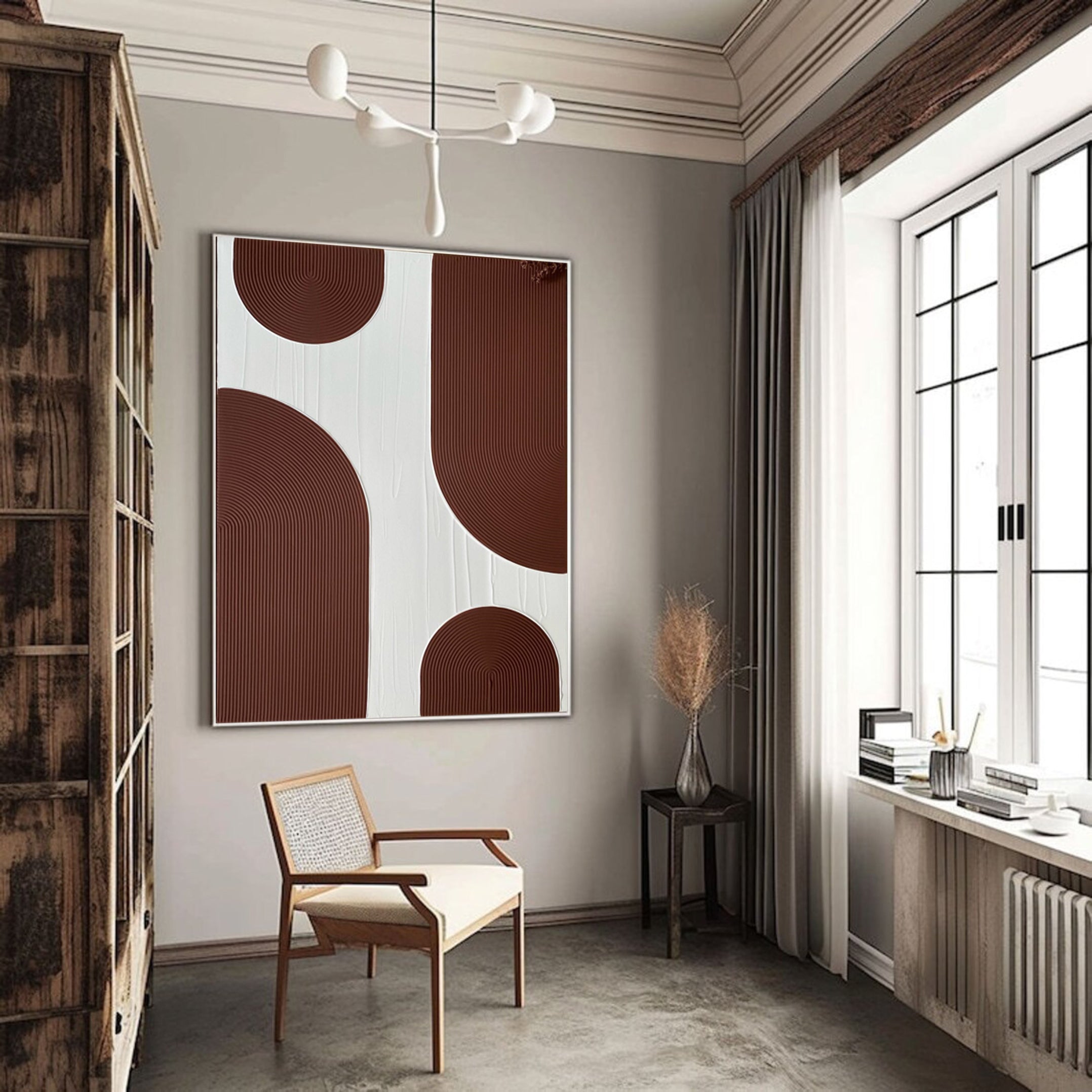 Minimalist Red Abstract Art for Contemporary Spaces #MM018