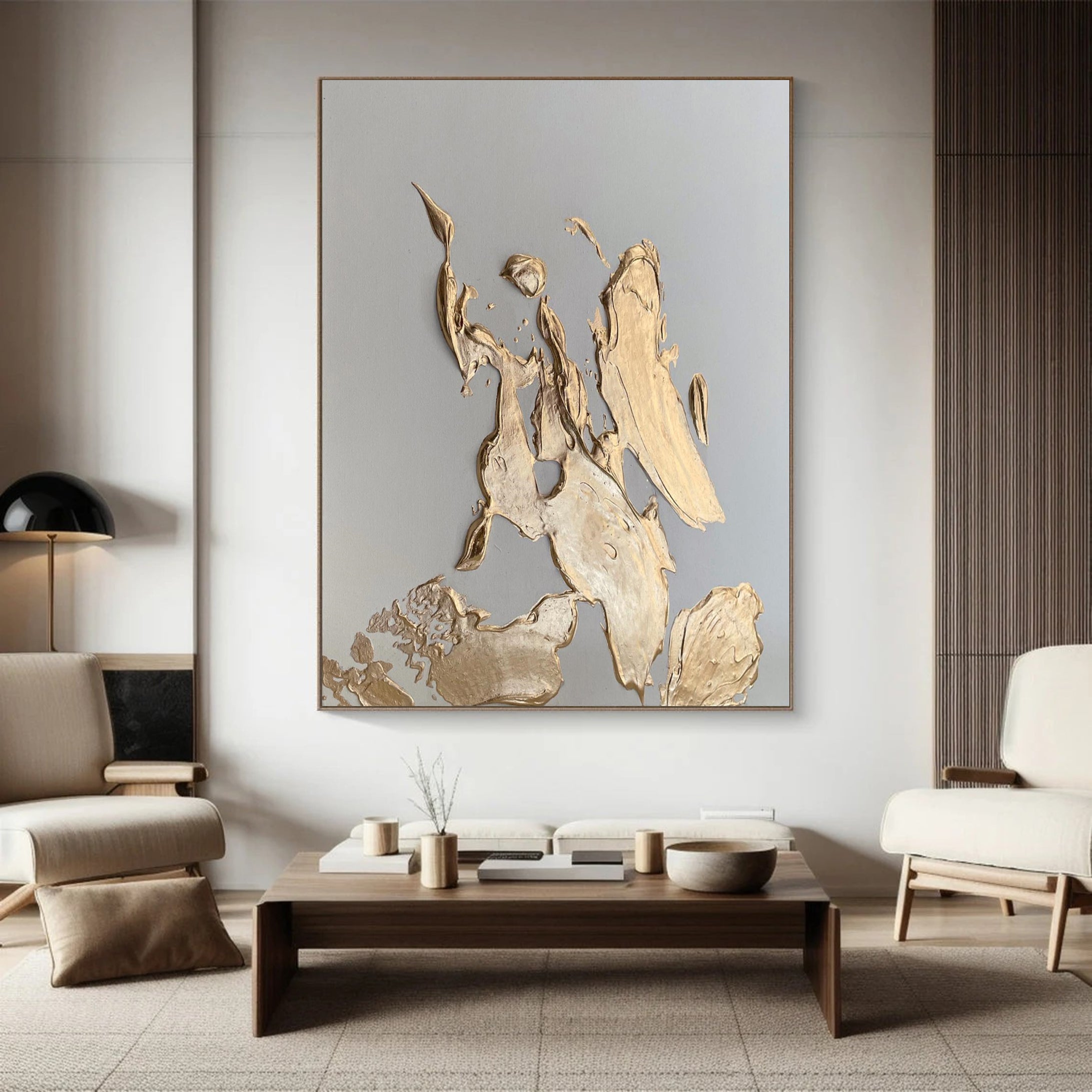 Luxury Abstract Wall Art Gold Accents for Stylish Interiors #MM028