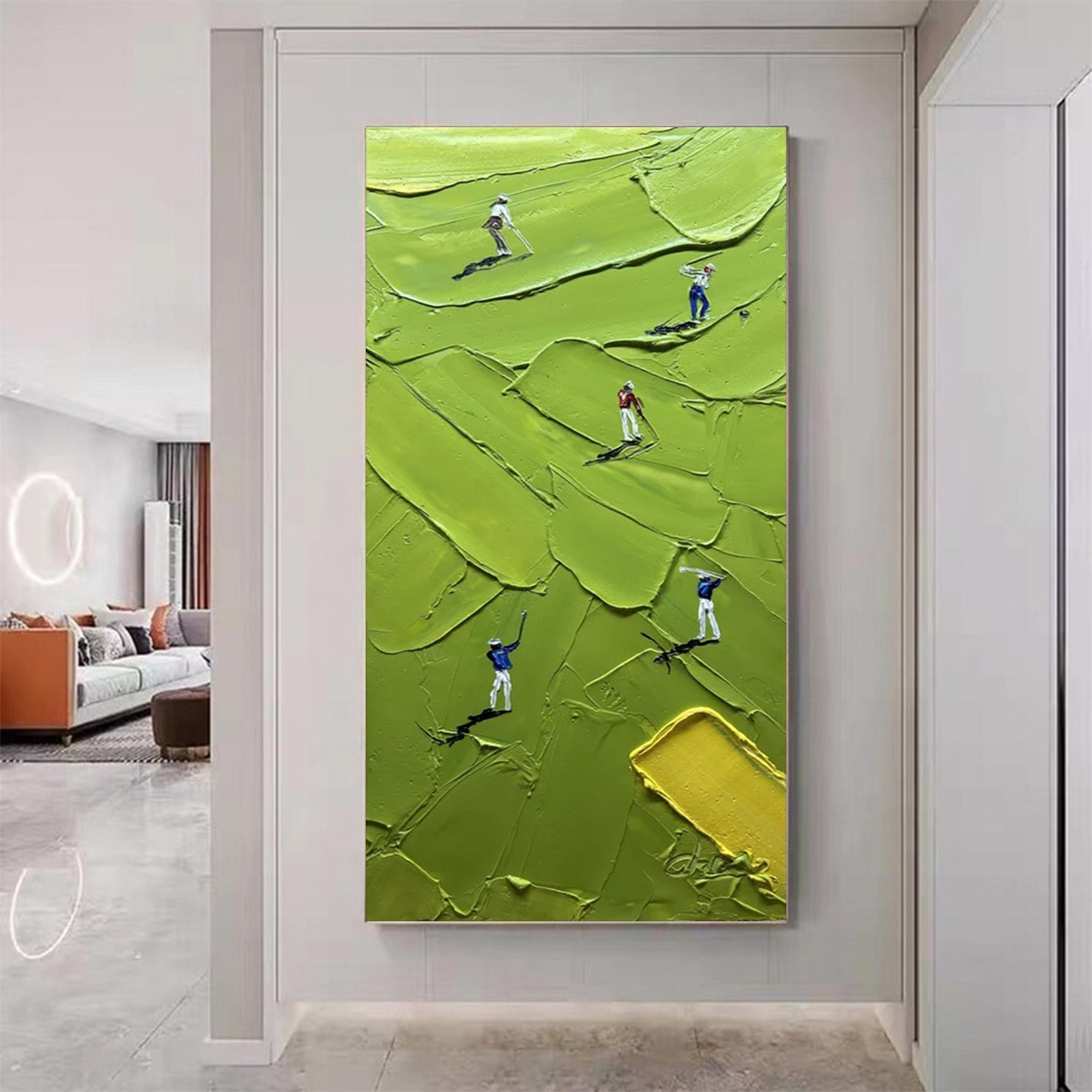 Large Abstract Golf Painting | KelorArt #AG 128