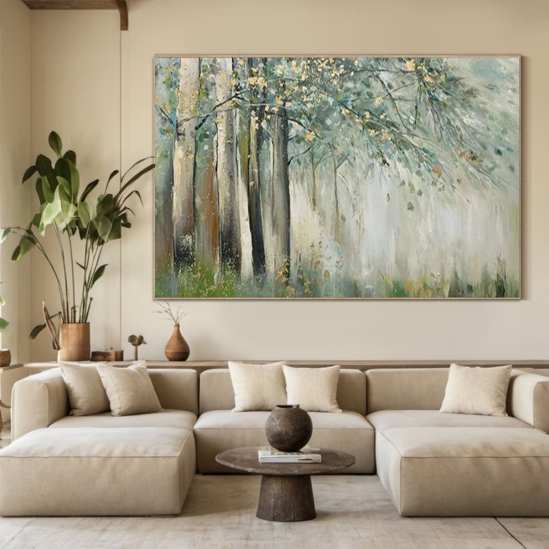 Lush Forest Landscape Wall Art for Modern Interiors #TP053