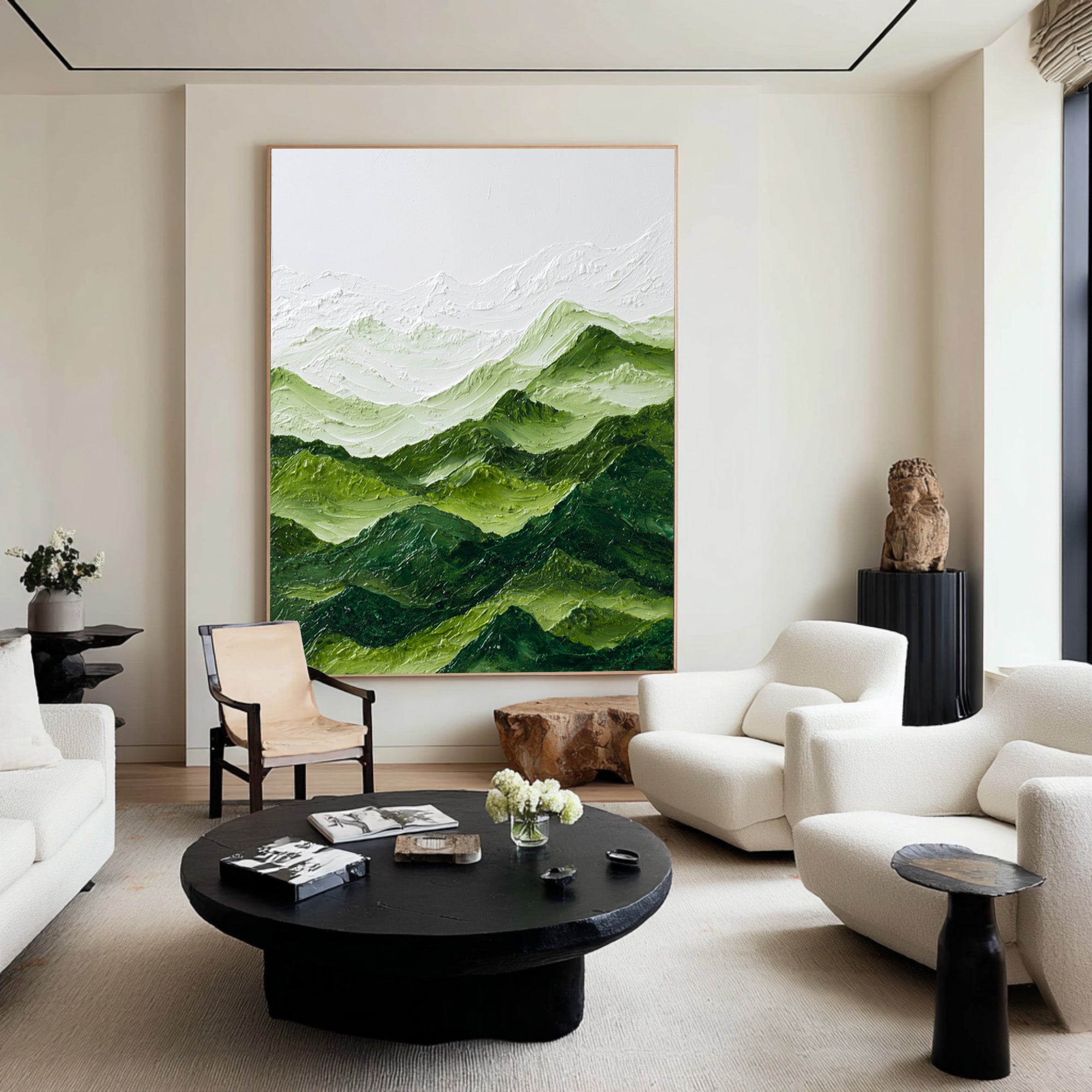 Abstract Large Green Hills Art | KelorArt #CZ 001