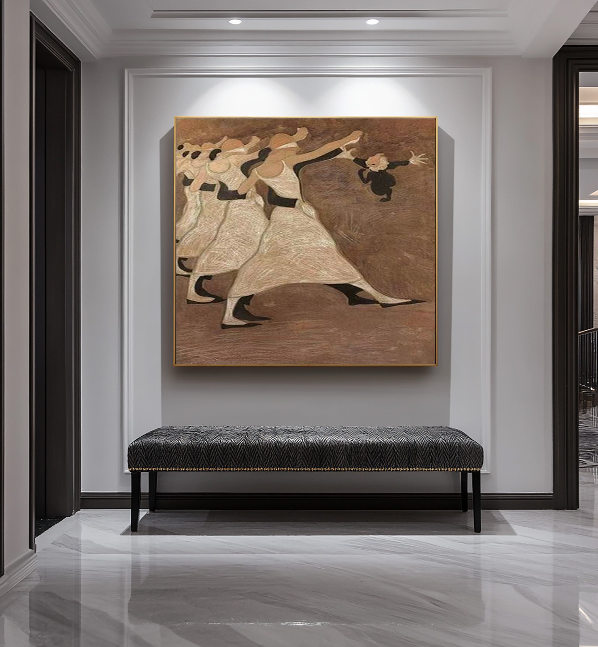 Figurative Art with Movement Vintage Color Palette #AG 090