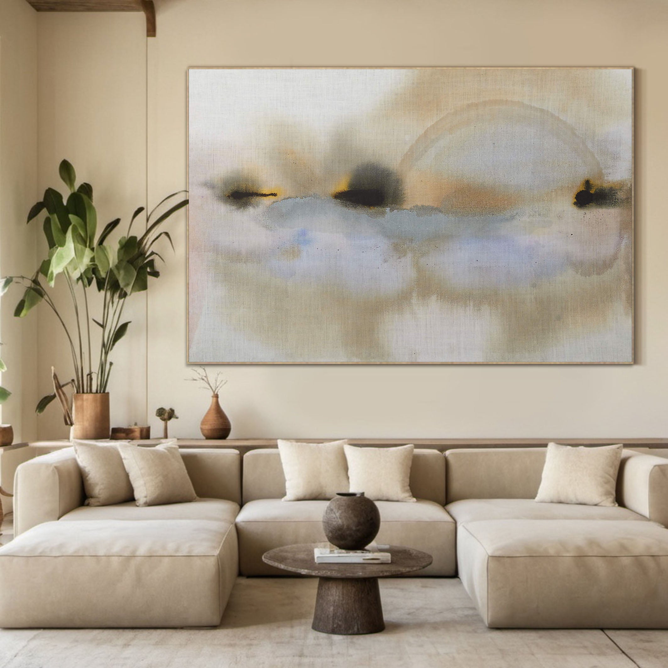 Muted Color Landscape Abstraction, Modern Wall Art #MM365