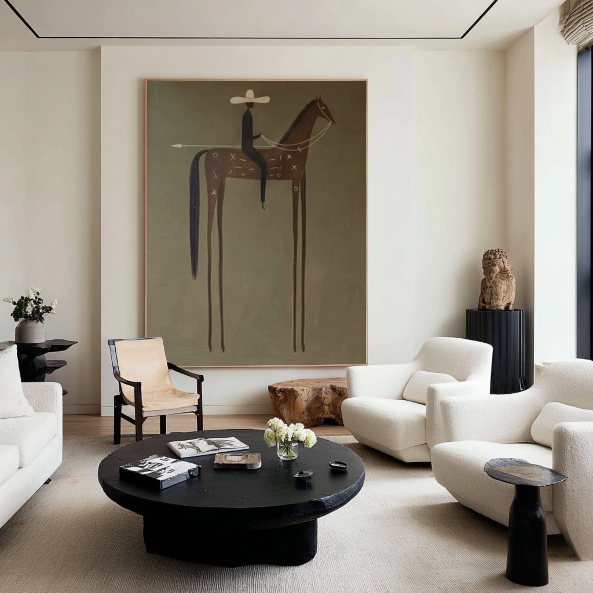 Contemporary Western Horse Artwork Oversized Modern Figurative Art