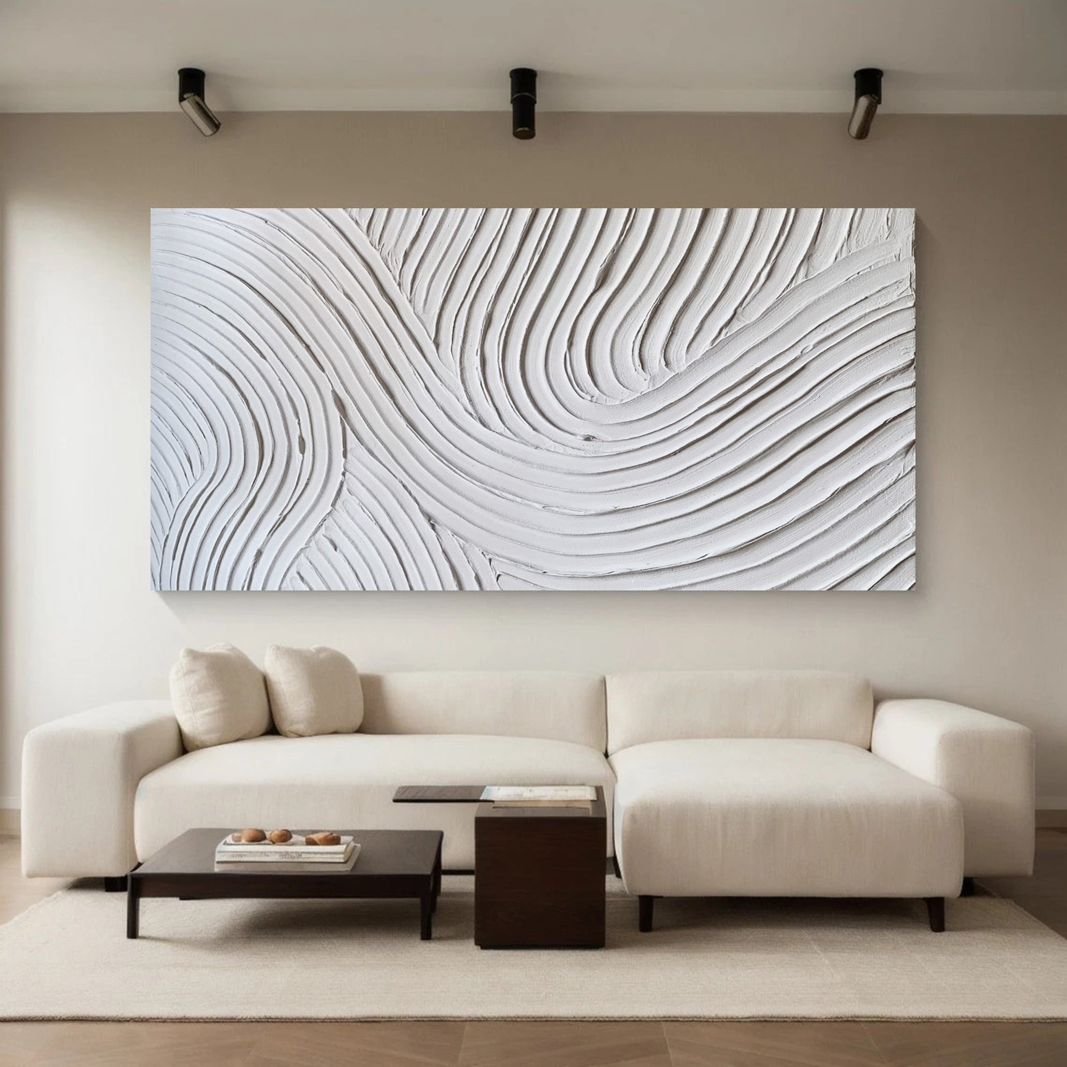 Abstract Line Art Canvas Minimalist Monochrome Wall Decor #MM041