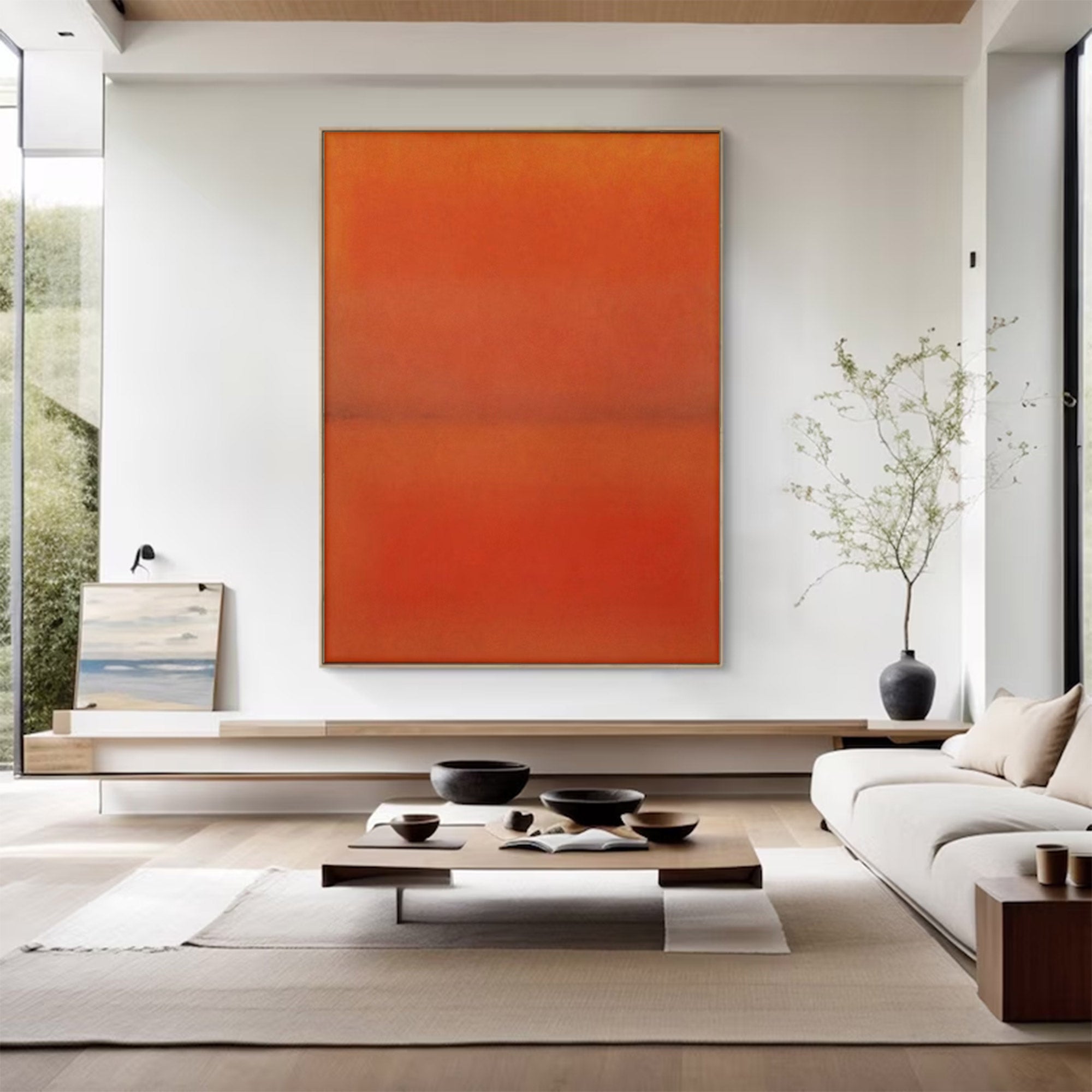 Large Orange and Red Abstract | KelorArt #AG 107