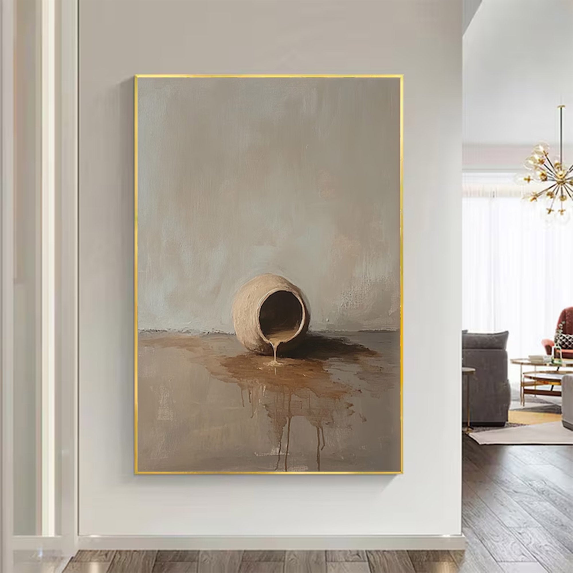 Large Neutral Still Life Painting | KelorArt #AG 140