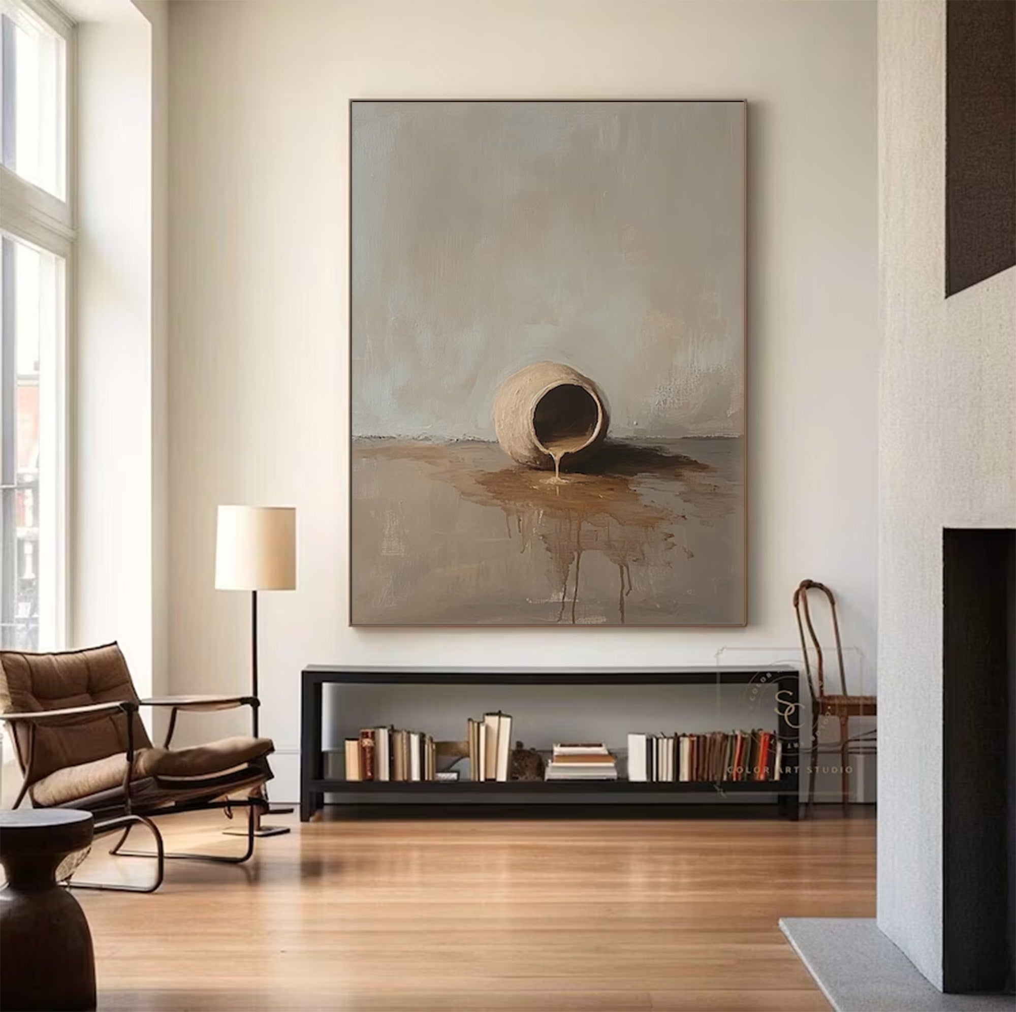 Large Neutral Still Life Painting | KelorArt #AG 140