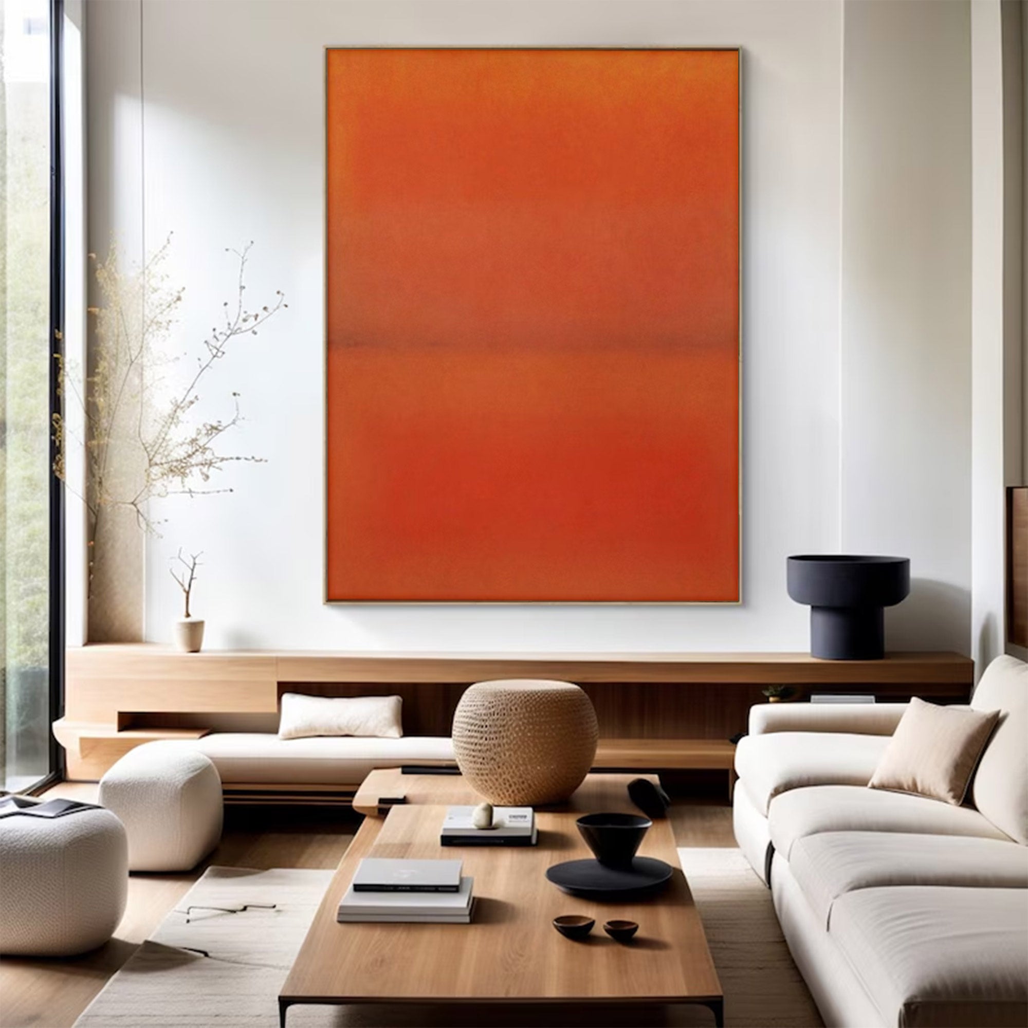 Large Orange and Red Abstract | KelorArt #AG 107