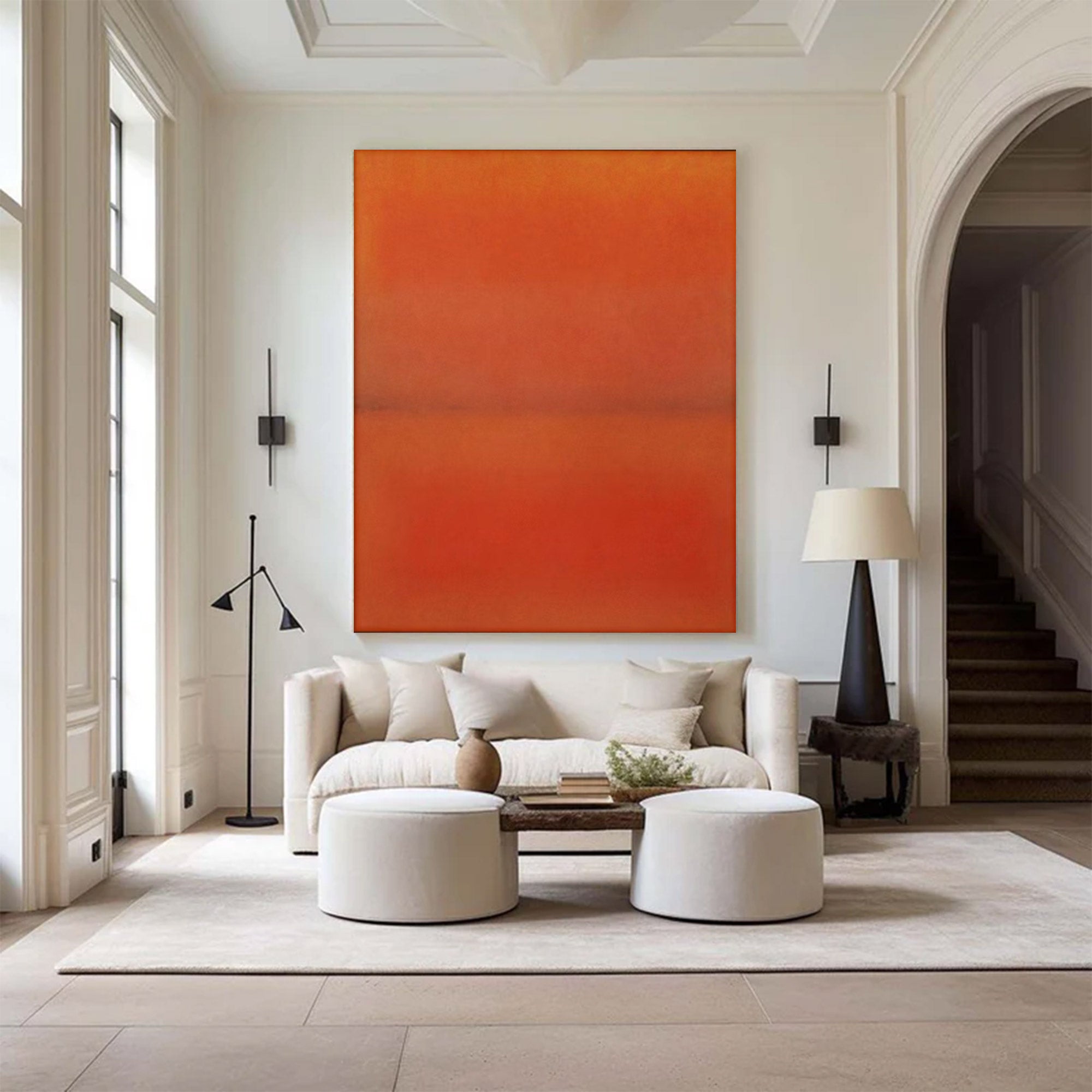 Large Orange and Red Abstract | KelorArt #AG 107