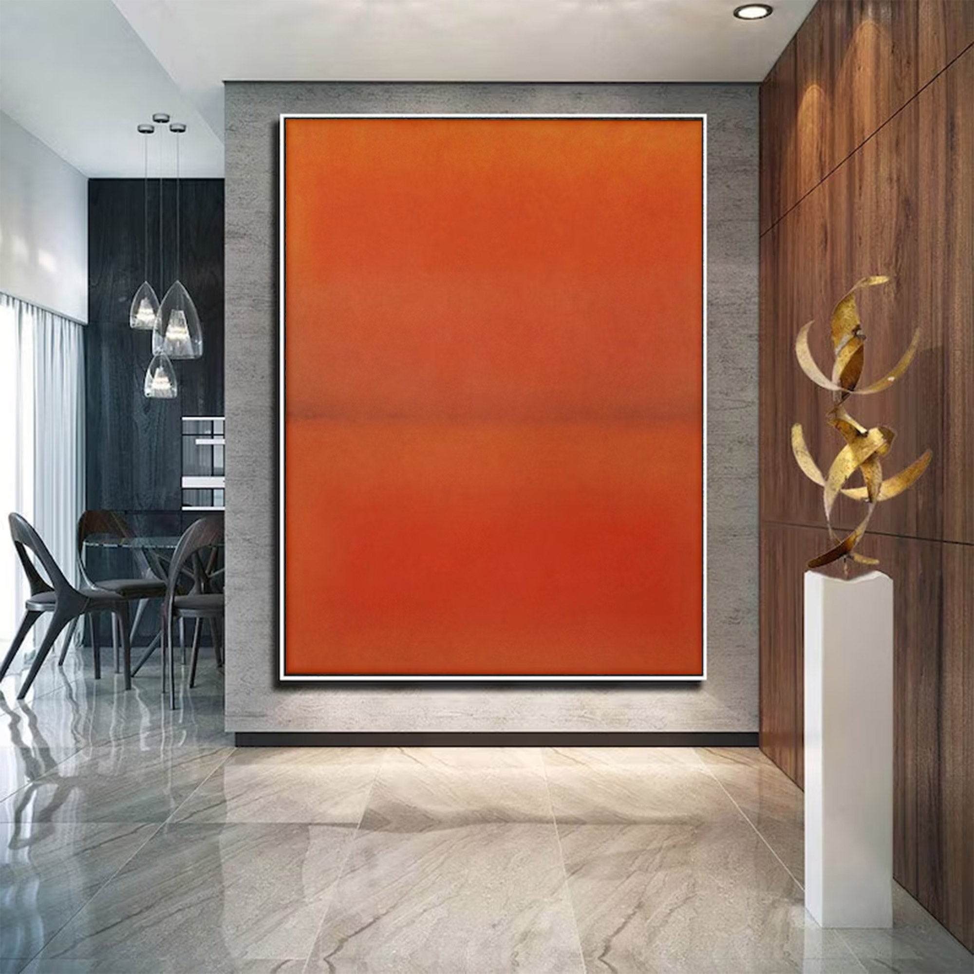 Large Orange and Red Abstract | KelorArt #AG 107