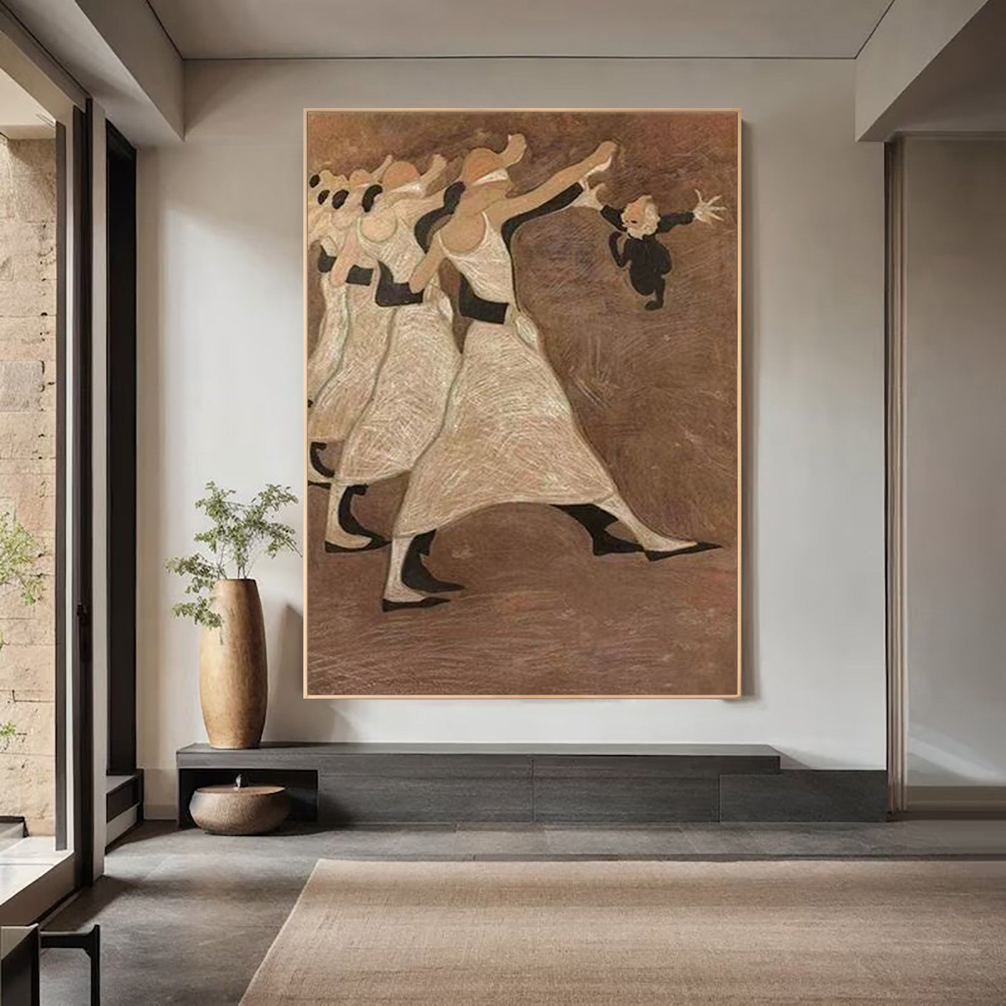 Figurative Art with Movement Vintage Color Palette #AG 090