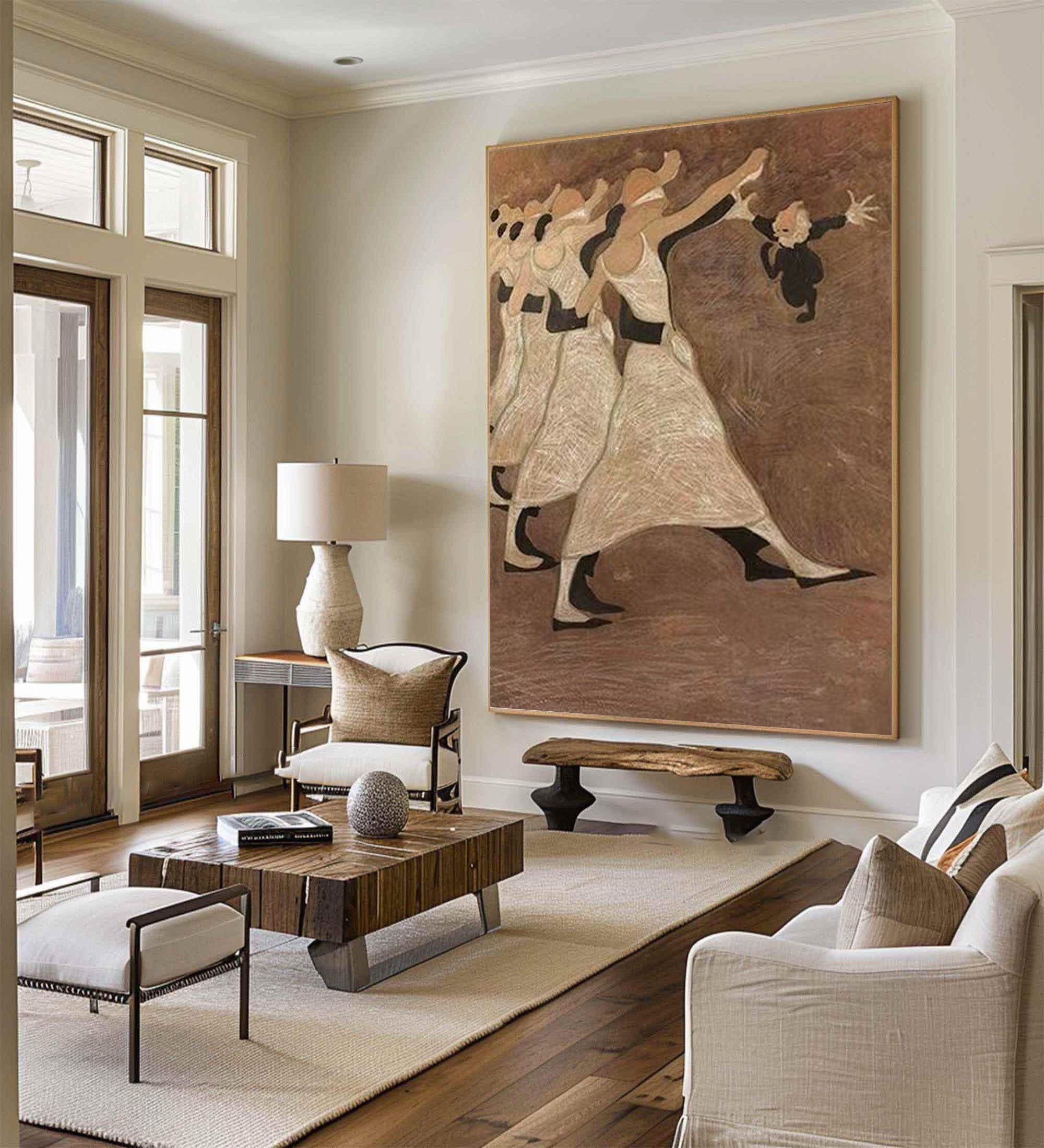 Figurative Art with Movement Vintage Color Palette #AG 090