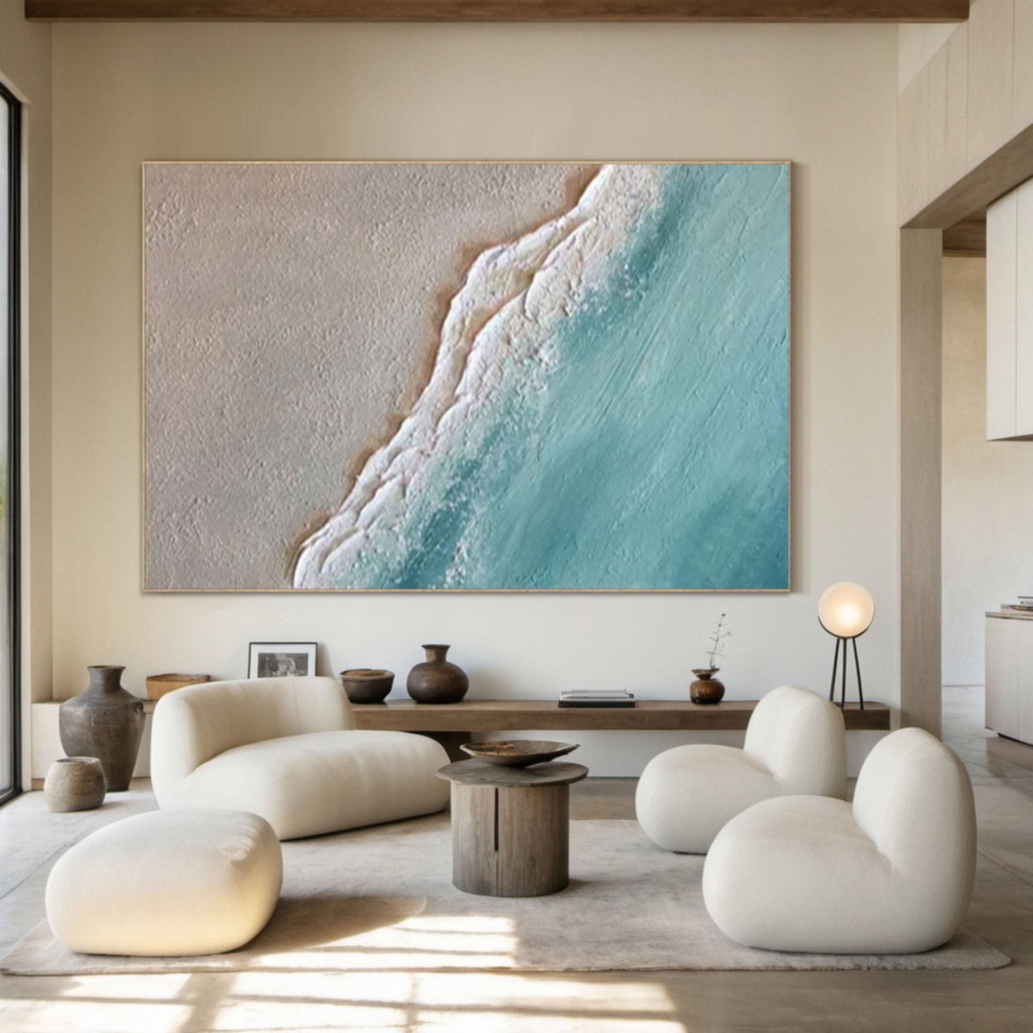 Tranquil Coastal Landscape Art for Contemporary Decor #OP053