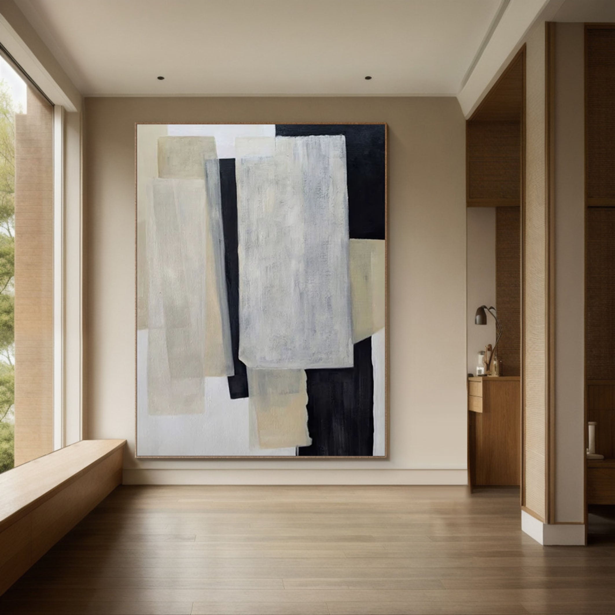 Neutral Modern Abstract Wall Art for Living Spaces #MM177