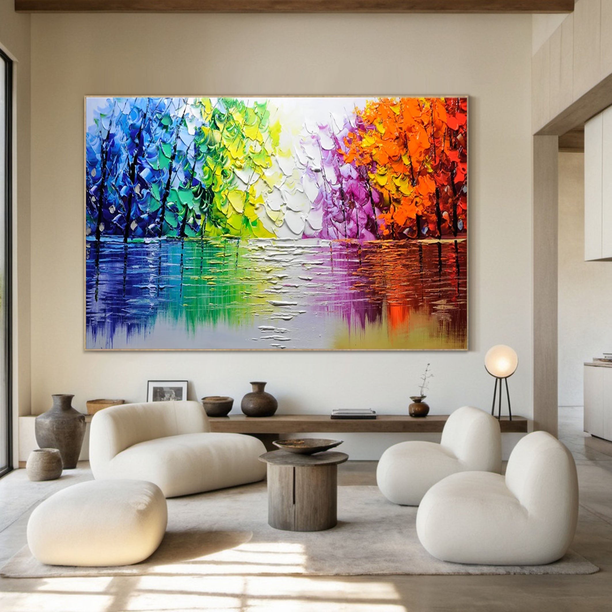 Colorful Abstract Tree Wall Art for Minimalist Homes #TP046