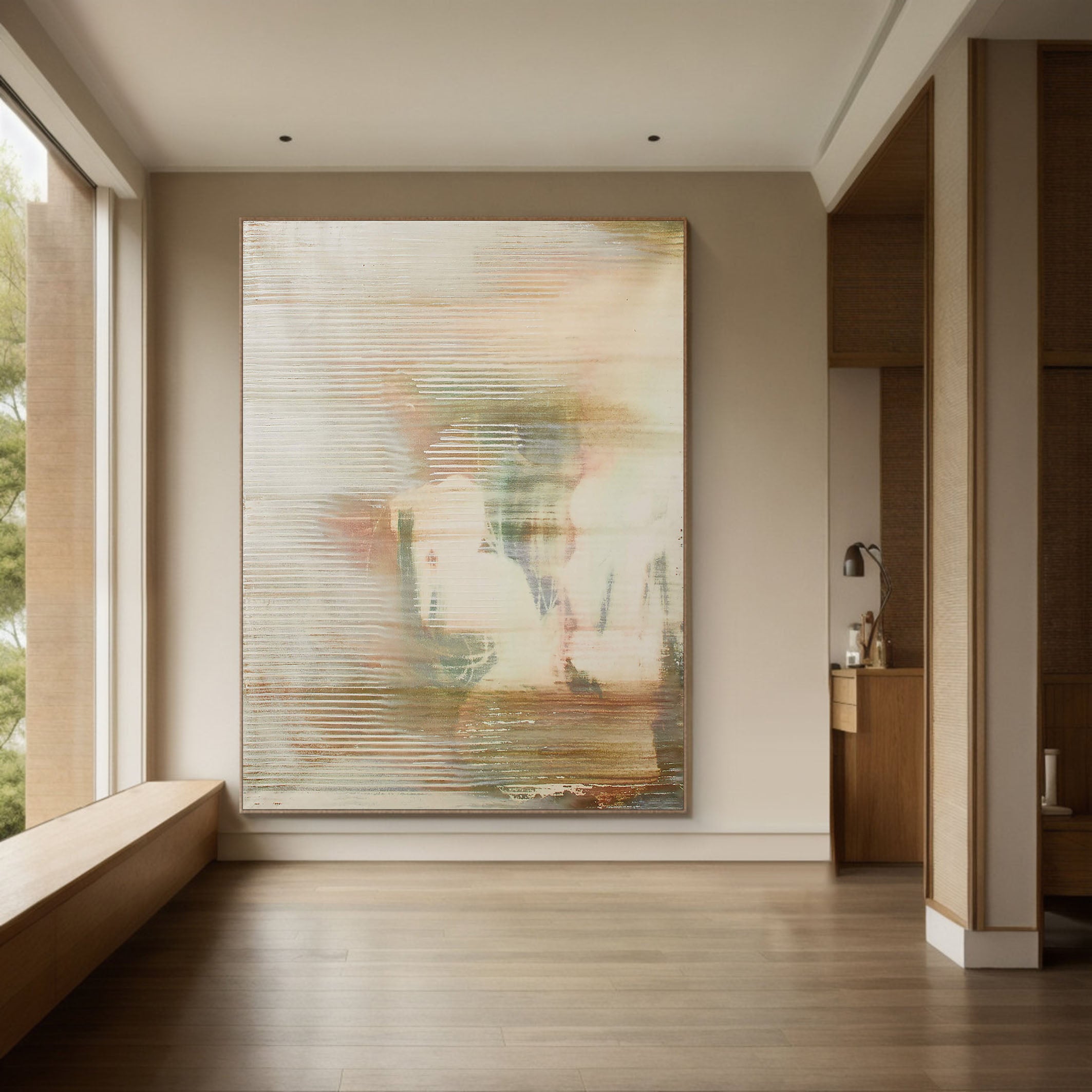 Atmospheric Abstract With Soft Colors, Modern Minimalist Style #MM353