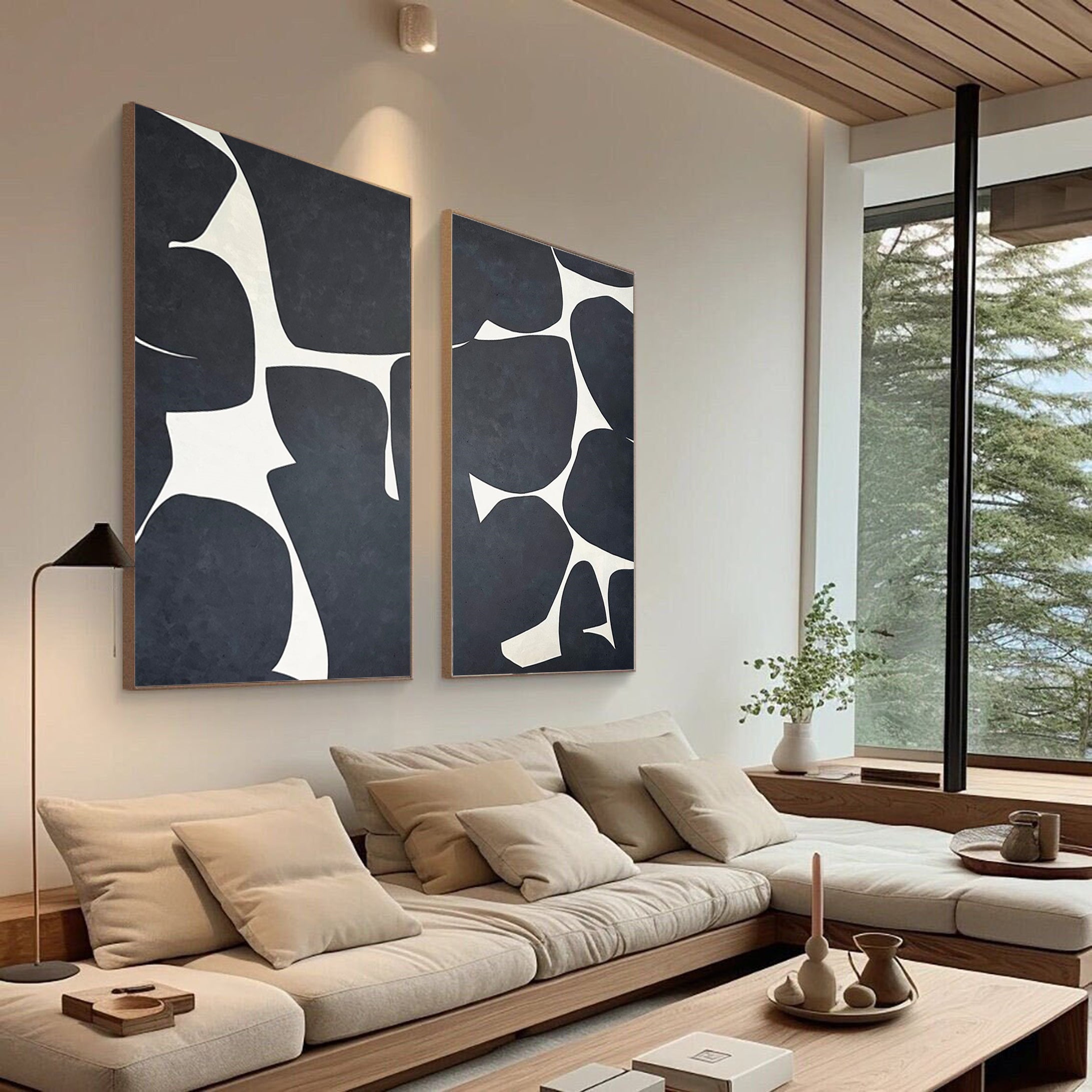 Minimalist Black and White Wall Art Set For Home #MMS003