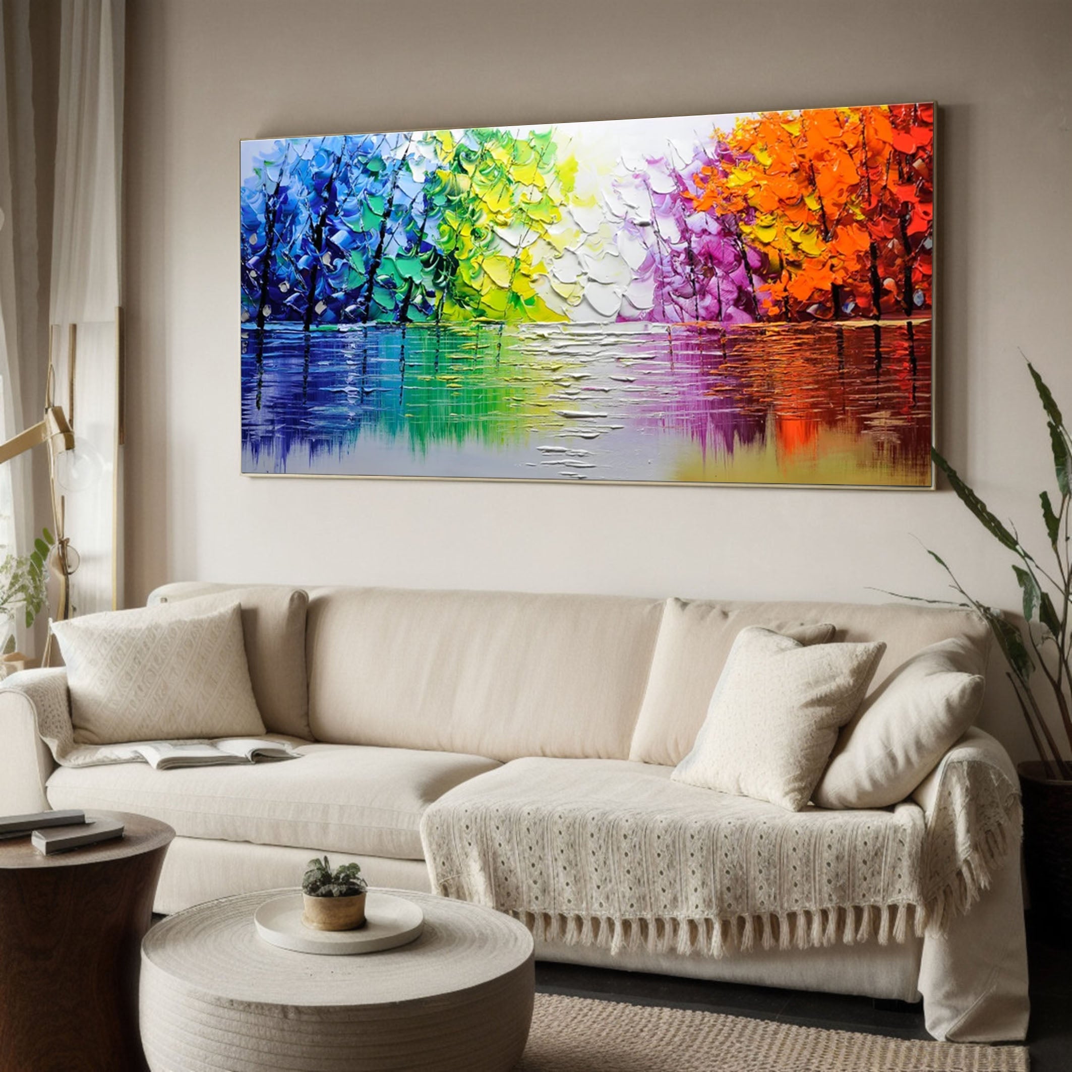 Colorful Abstract Tree Wall Art for Minimalist Homes #TP046