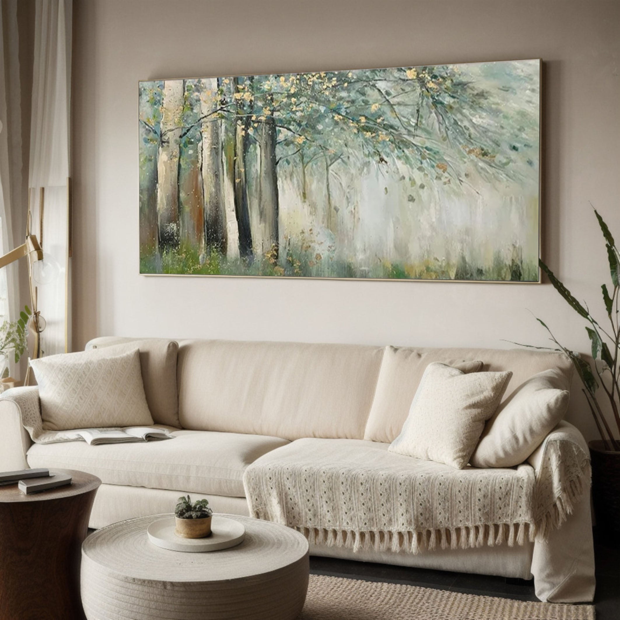 Lush Forest Landscape Wall Art for Modern Interiors #TP053