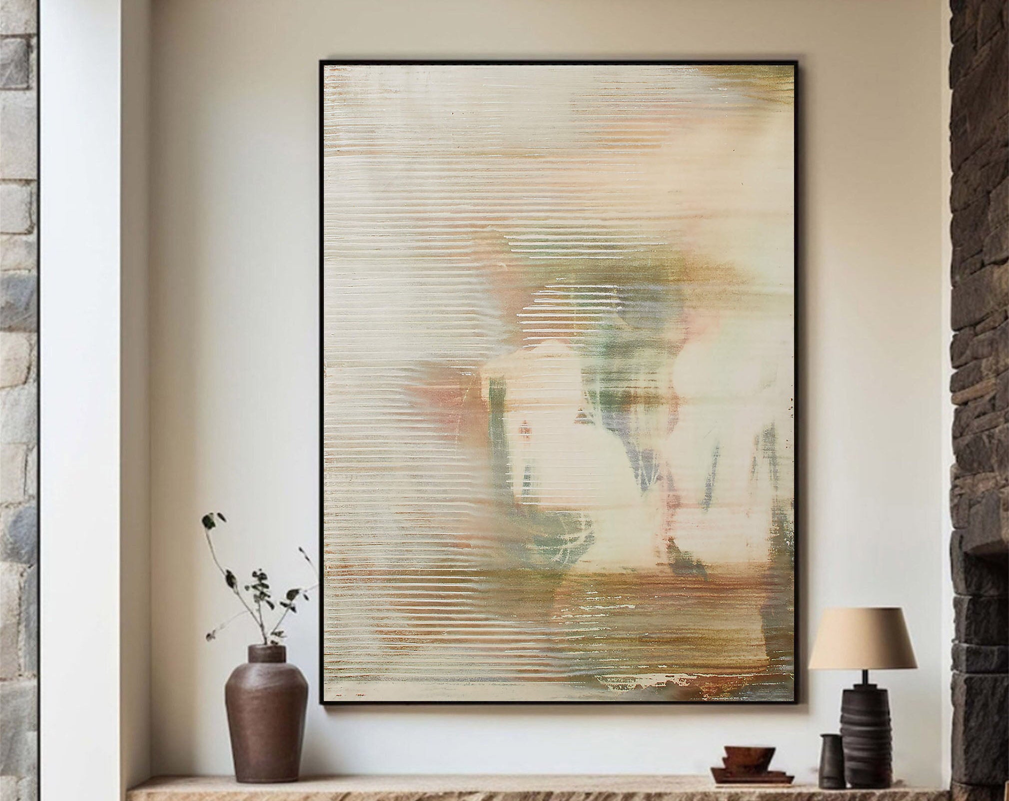 Atmospheric Abstract With Soft Colors, Modern Minimalist Style #MM353