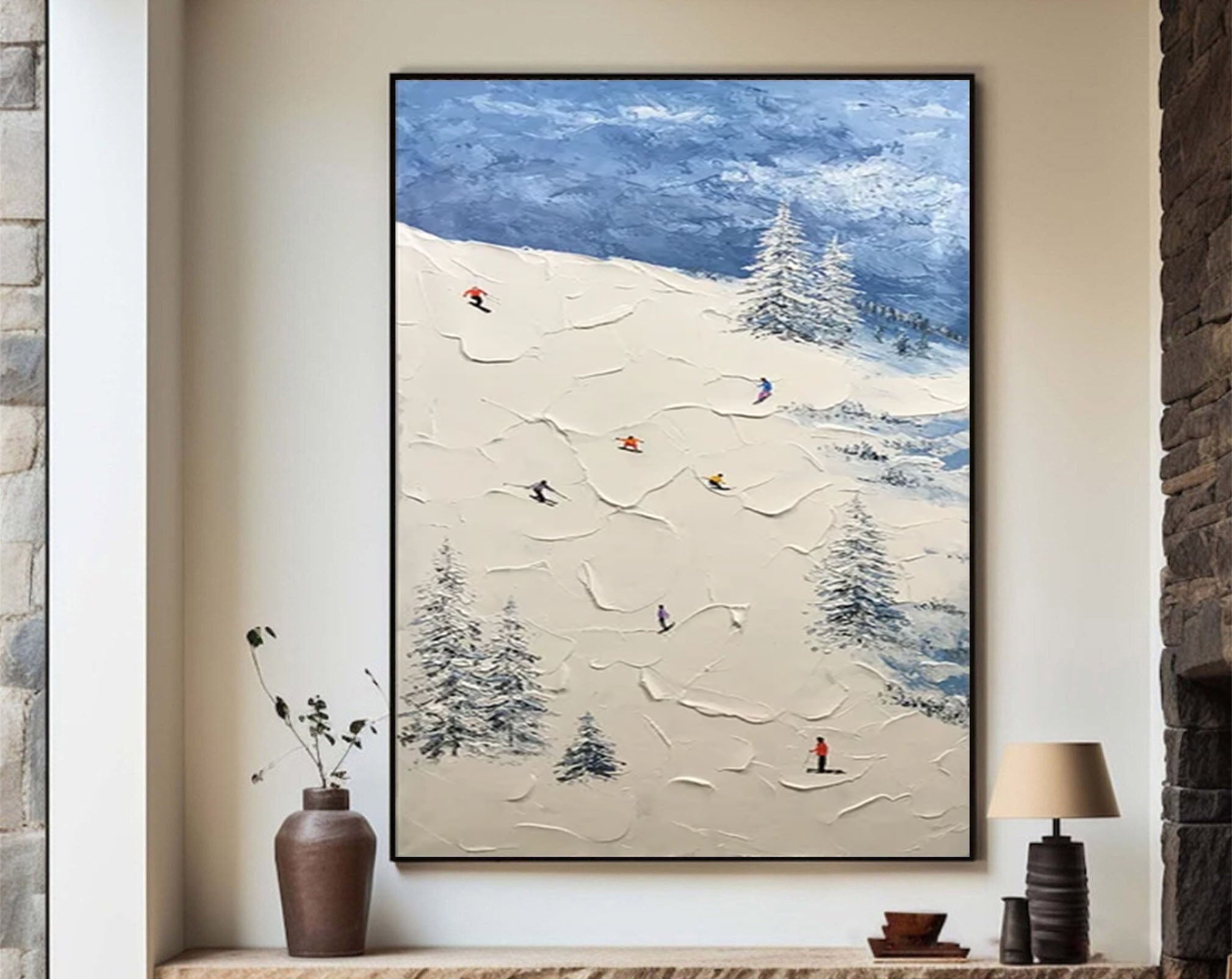 Winter Sports Wall Art for Contemporary Living Rooms #SPA007