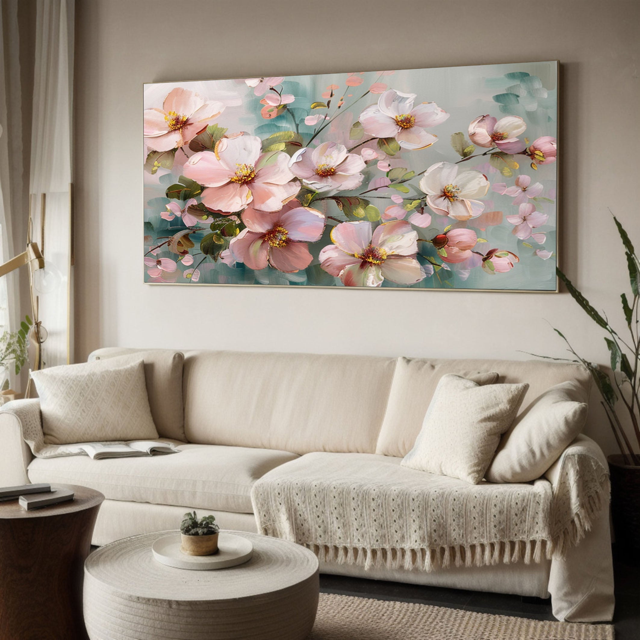 Elegant Floral Wall Art for Modern Living Rooms #FB013