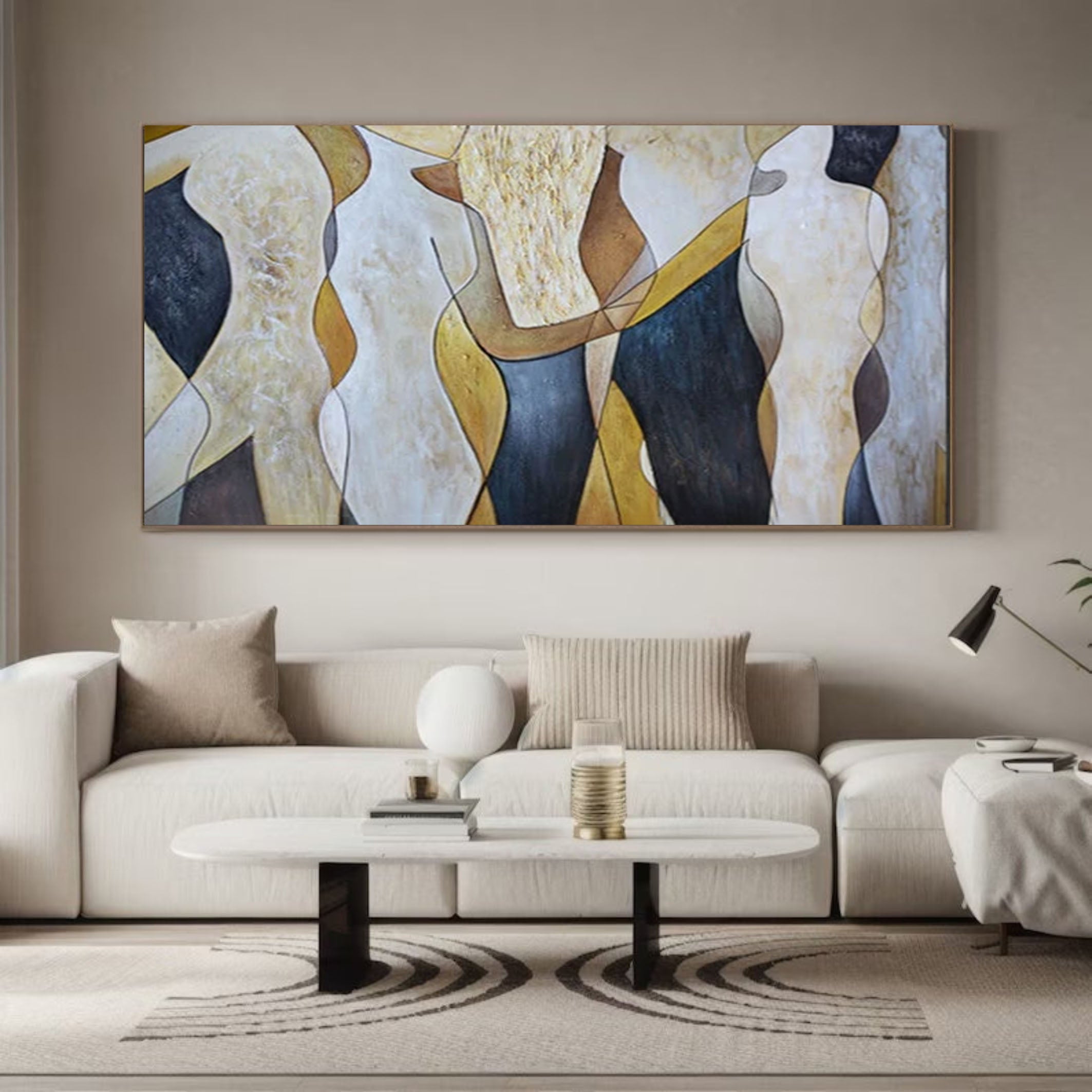 Abstract Figurative Canvas Large Contemporary Wall Art #AB049