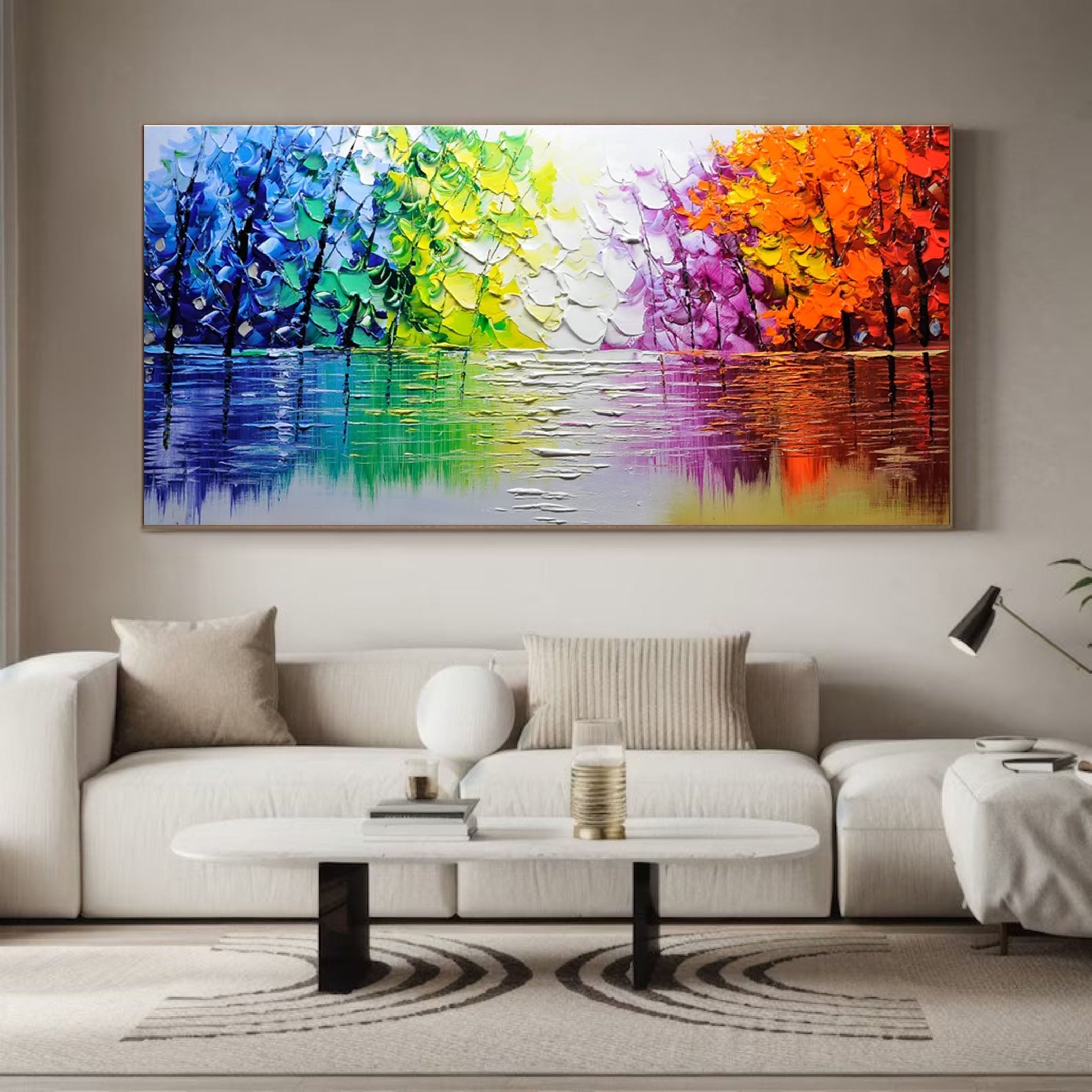 Colorful Abstract Tree Wall Art for Minimalist Homes #TP046